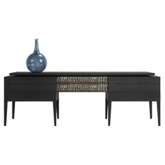 Handcrafted Wood "Lumen" Console Parisii Collection