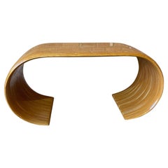 Handcrafted Wood Scroll Console