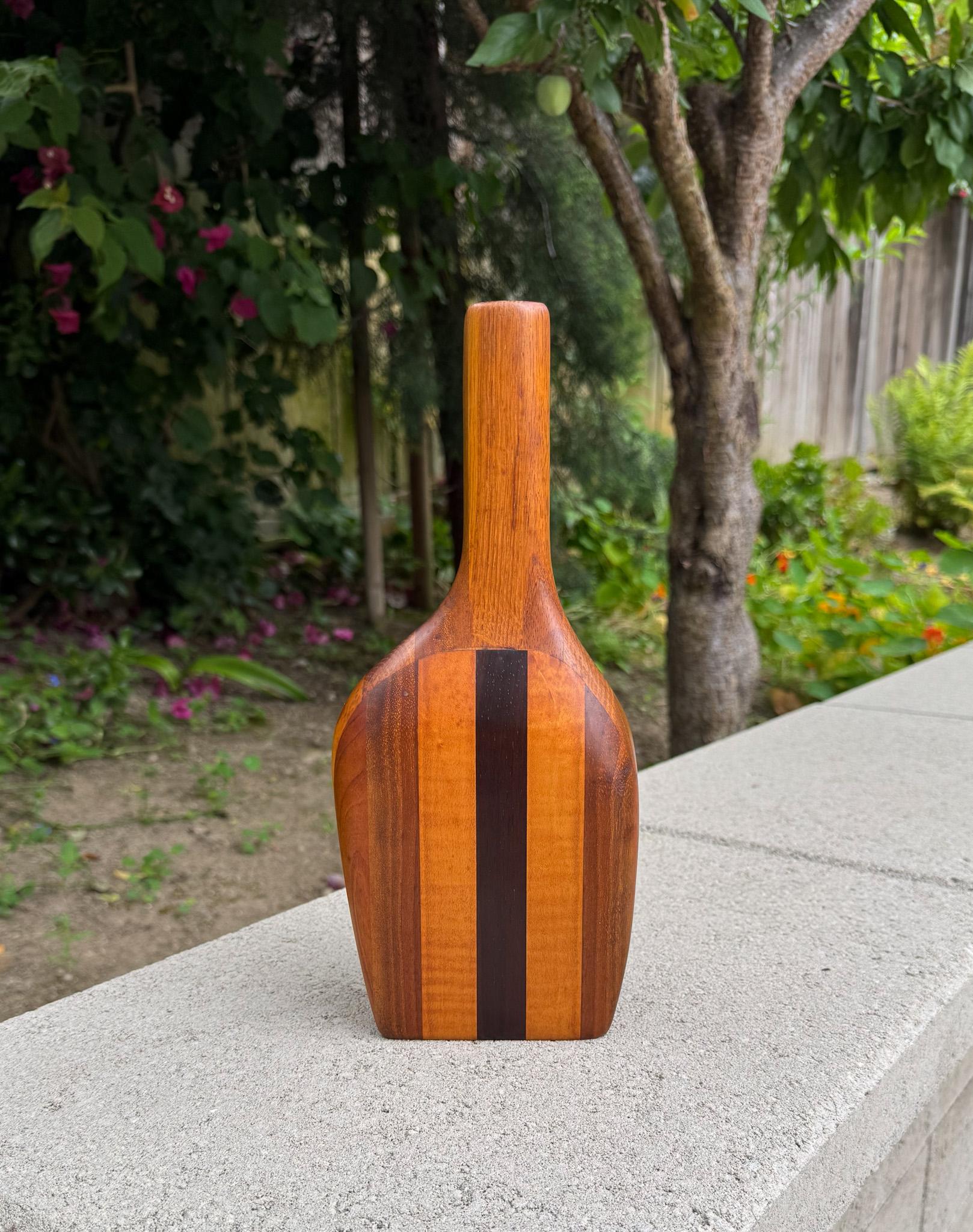 Bois Vase en Wood artisanal, États-Unis, 1986 en vente