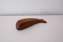 Handcrafted Wood Whale Puzzle Sculpture Signed