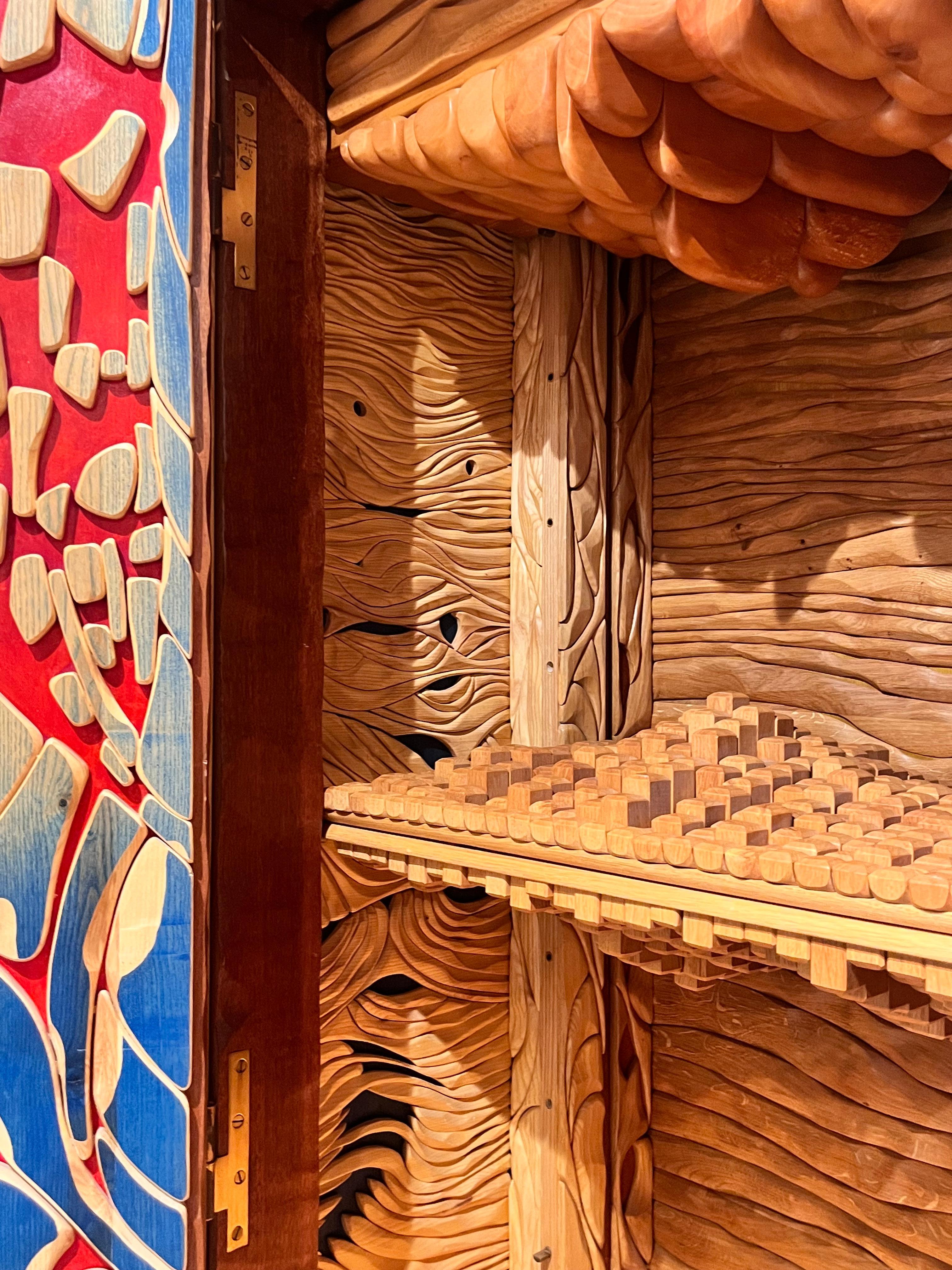 Handcrafted Wooden Armoire von Lucien Bénière im Angebot 4