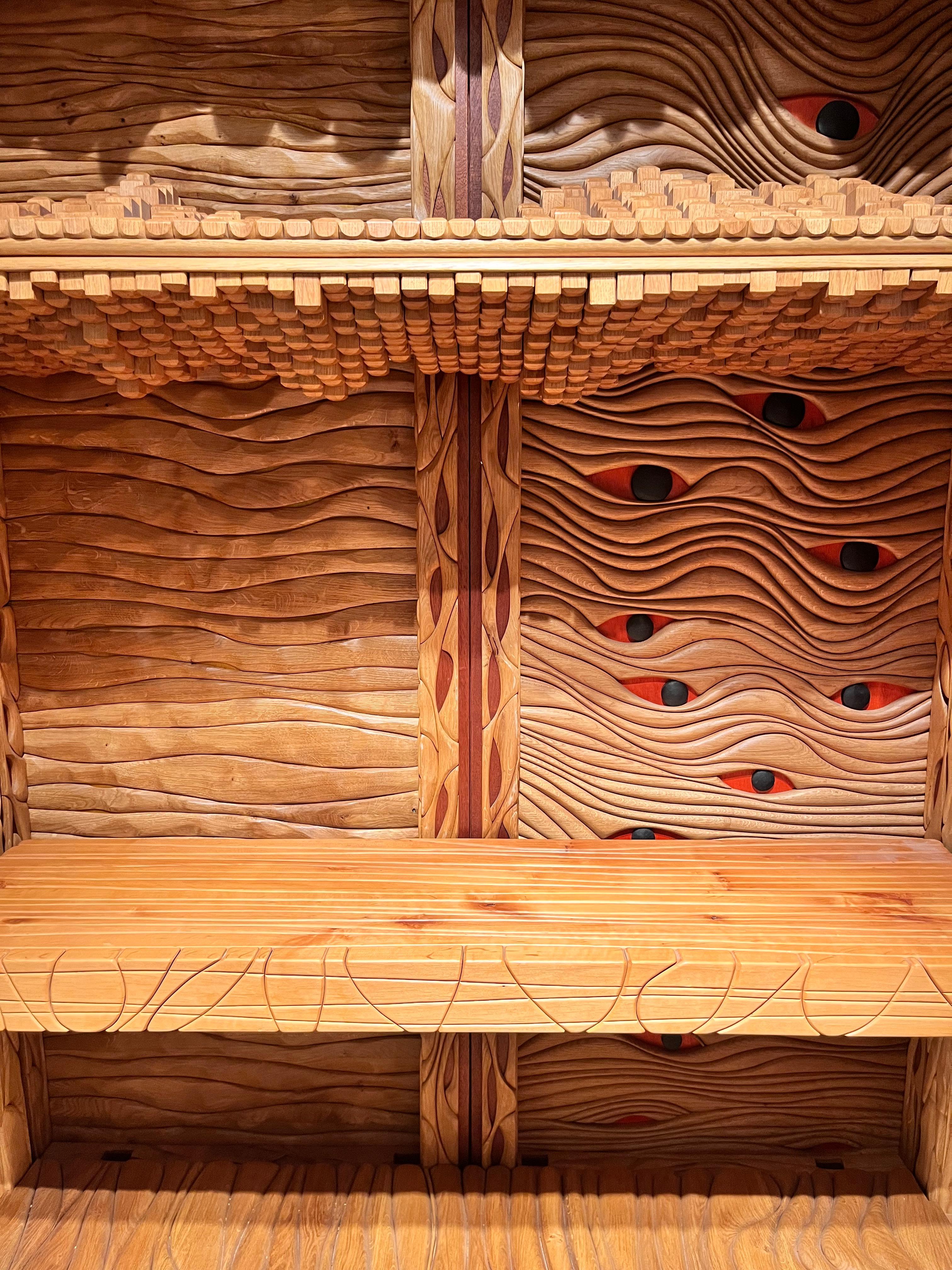 Handcrafted Wooden Armoire von Lucien Bénière im Angebot 7