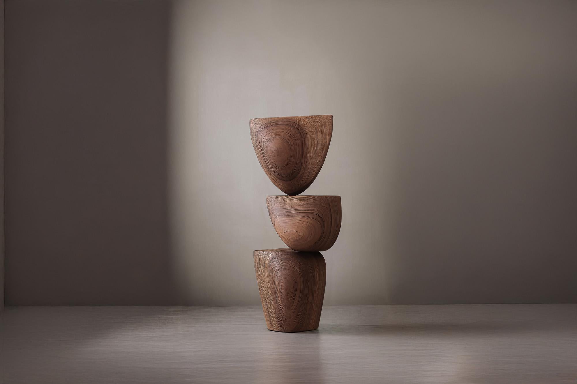 Mid-Century Modern Handcrafted Wooden Art Lull No63 by NONO – Perfect for Minimalist Decor For Sale