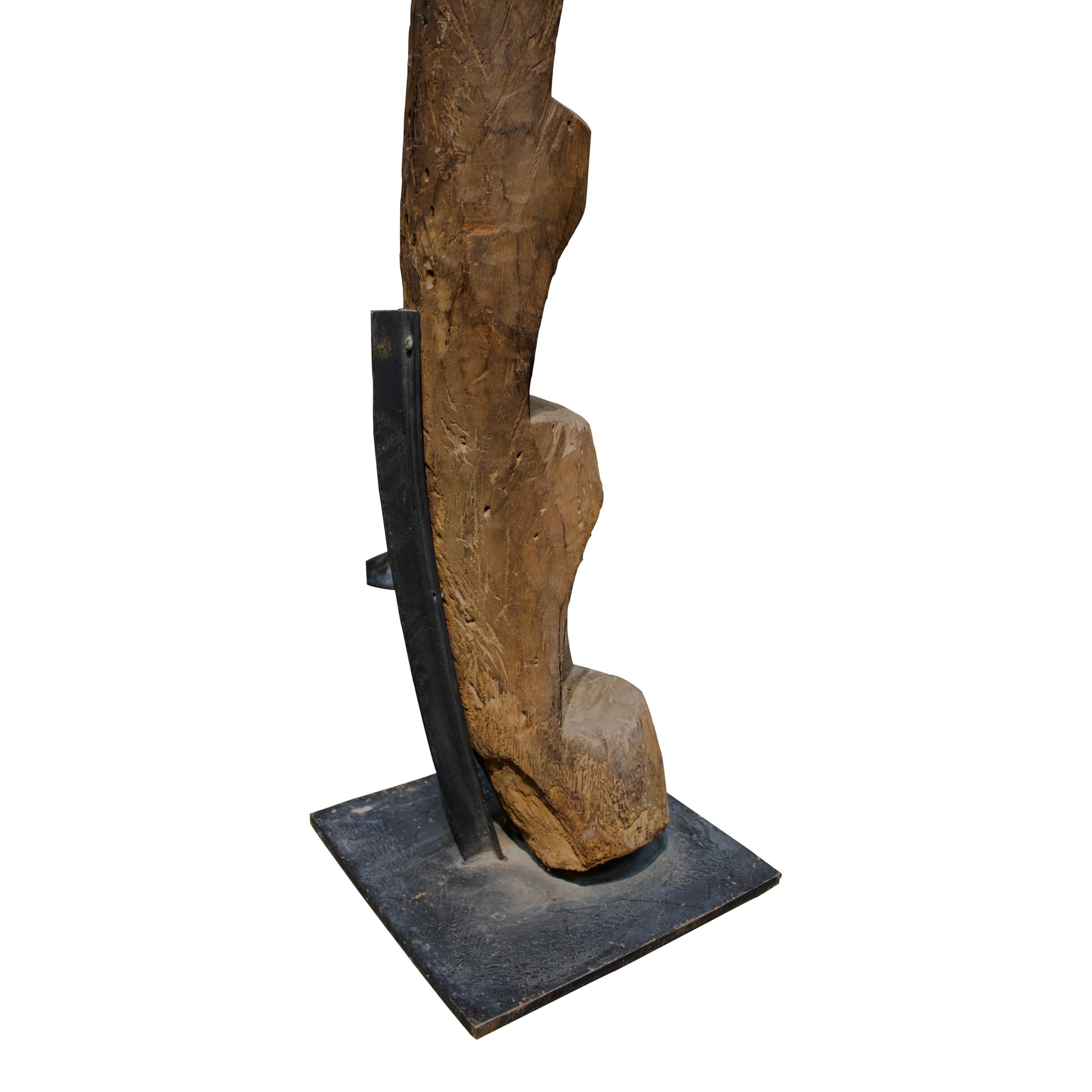 Malien Échelle de dogon en bois fabriquée à la main, Mali, 20e siècle