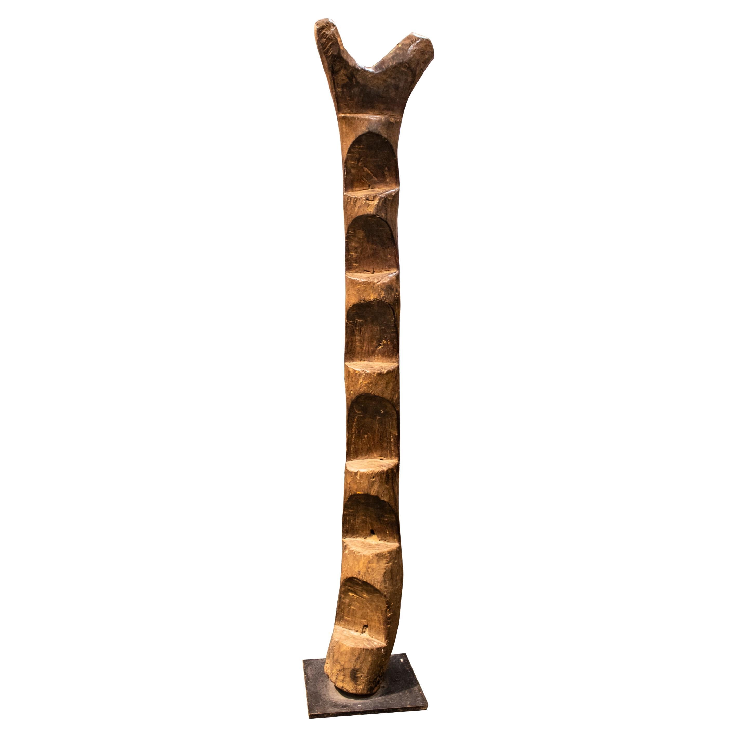 Handcrafted Wooden Dogon Ladder, Mali, 20th Century For Sale