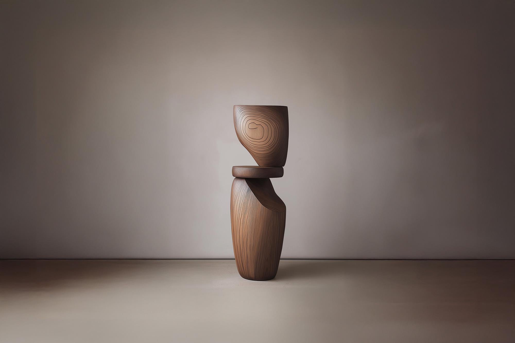 Mid-Century moderno Scultura artigianale in legno Lull No99 di NONO - Arte minimalista per interni in vendita