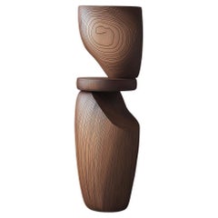Handcrafted Wooden Sculpture Lull No99 by NONO – Minimalist Art for Interior Des