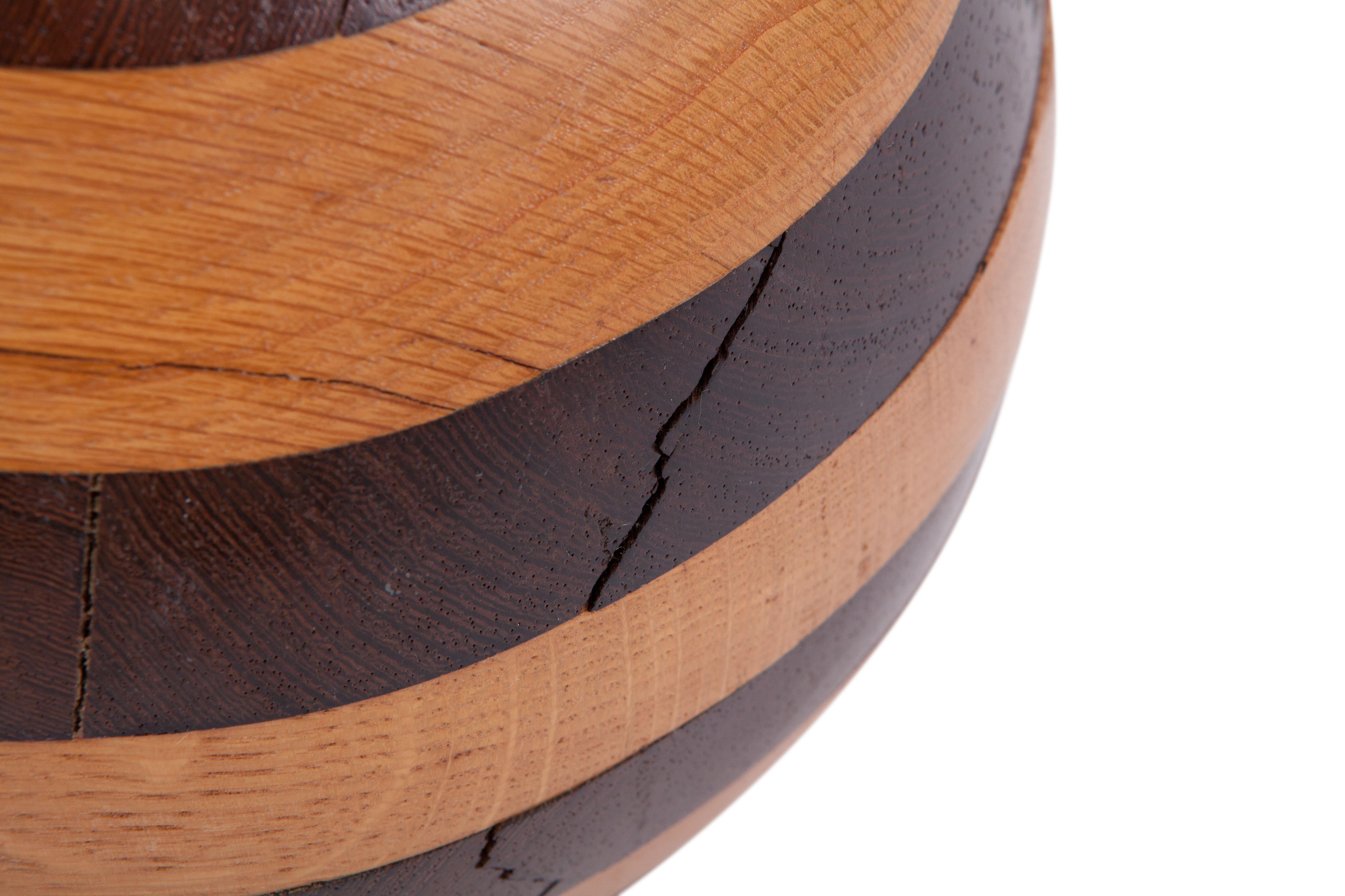 Sphere in Solid Oak and Wenge, 1970s 1