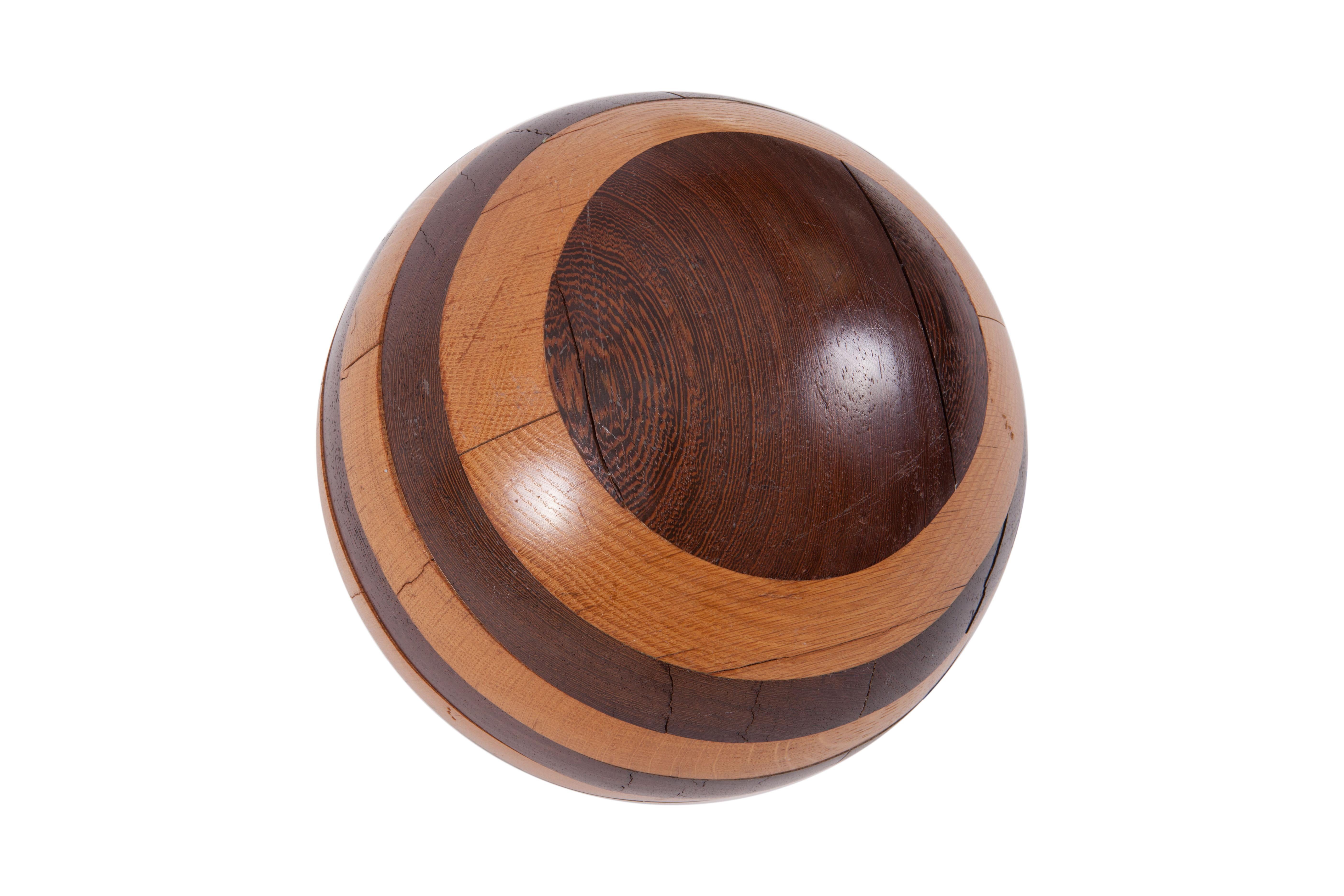 Sphere in Solid Oak and Wenge, 1970s 2