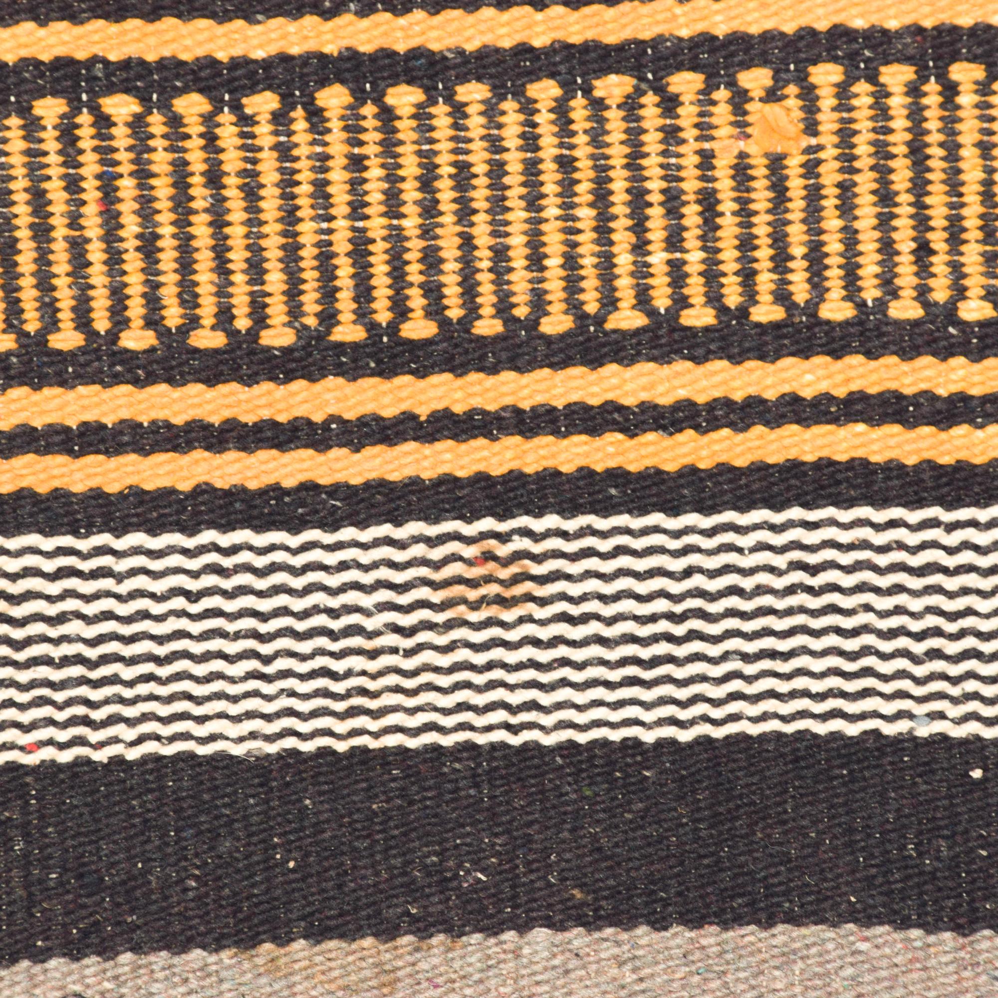 Handcrafted Wool Serape Bohemian Blanket Modern Colors Viva! Mexico 1960s 1