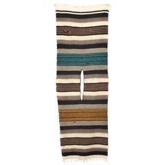 Handcrafted Wool Serape Bohemian Blanket Modern Colors Viva! Mexico 1960s