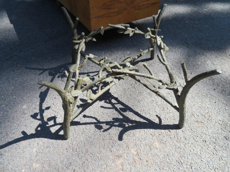 Handcrafted Wrought Iron Tree Branches and Glass Coffee Table Style of at 1stDibs