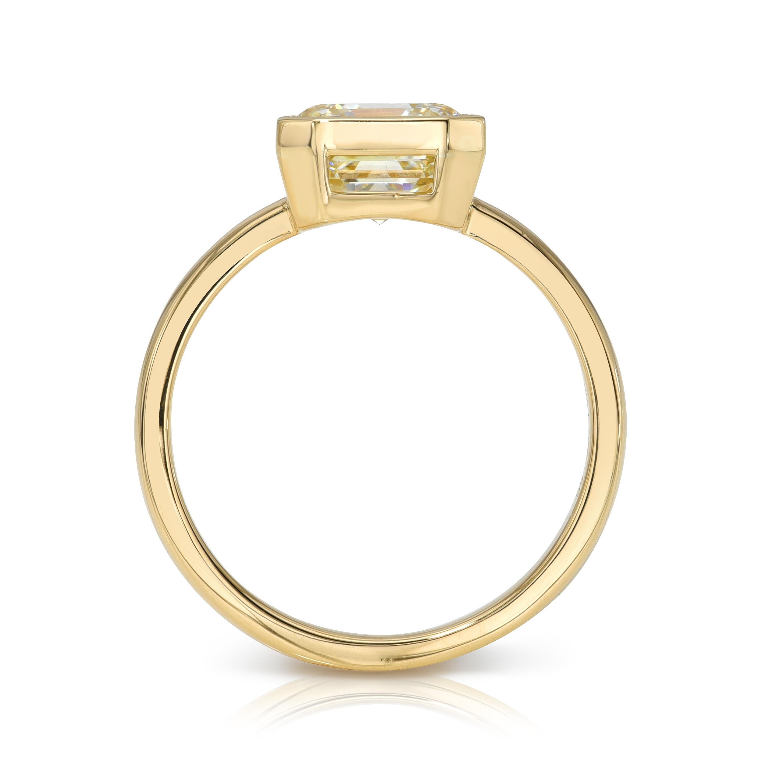 Handcrafted Wyler Asscher Cut Diamond Ring von Single Stone (Asscher-Schliff) im Angebot
