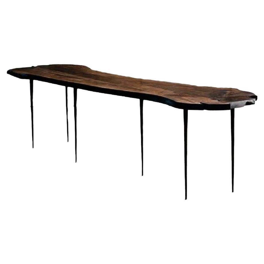 Handcrafted XL Italian Walnut Dining Table For Sale