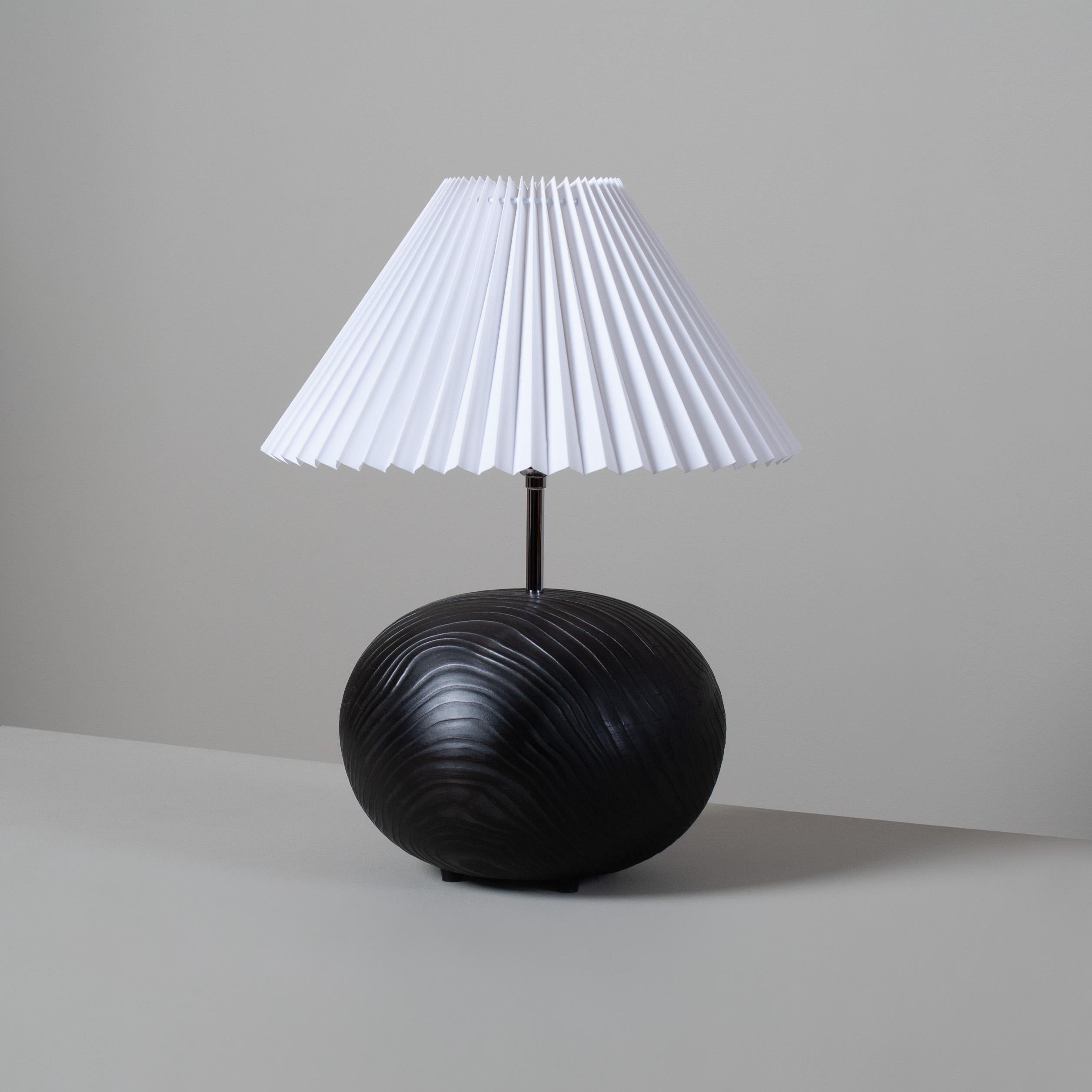 Modern Handcrafted Yakisugi Lamp For Sale