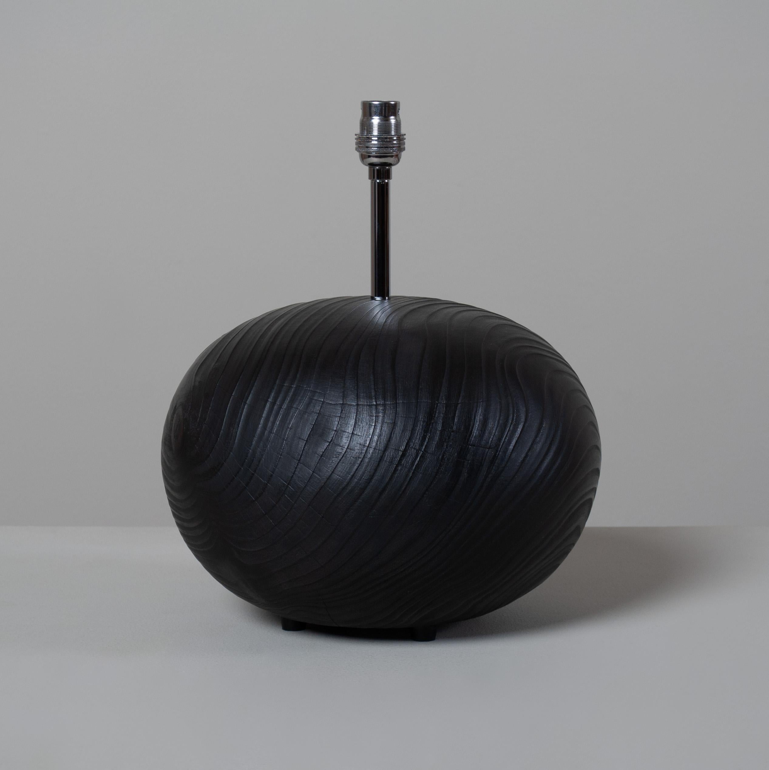 English Handcrafted Yakisugi Lamp For Sale