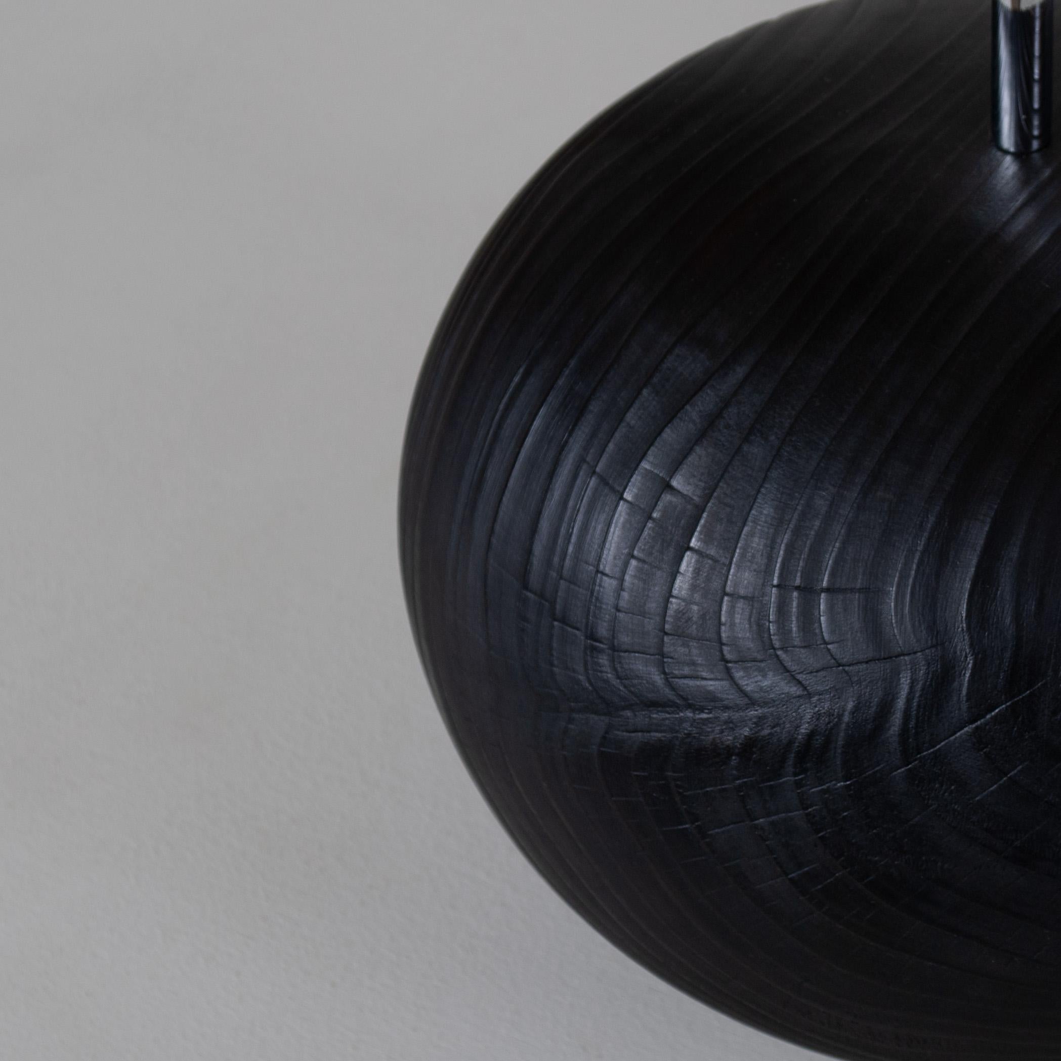 Hand-Crafted Handcrafted Yakisugi Lamp For Sale