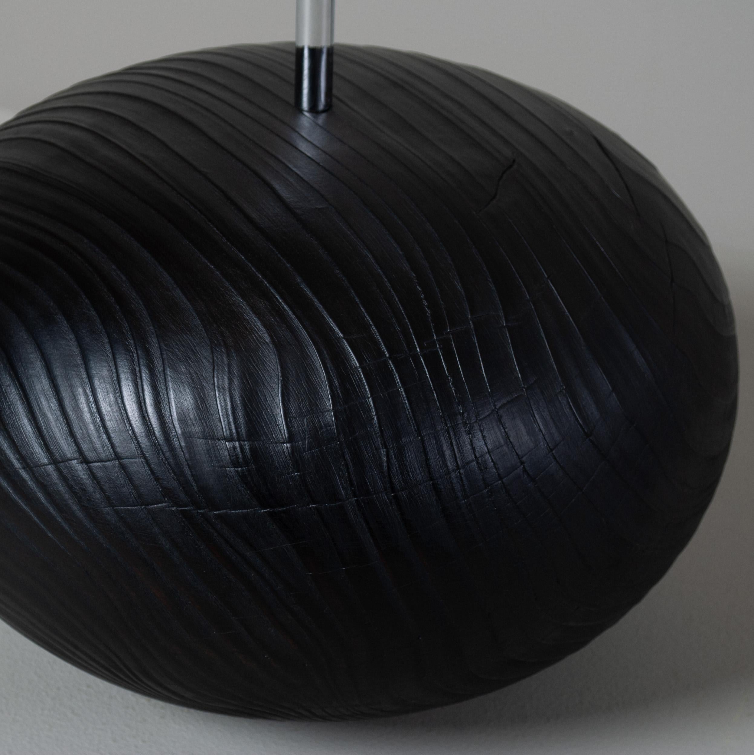 Handcrafted Yakisugi Lamp In New Condition For Sale In London, GB