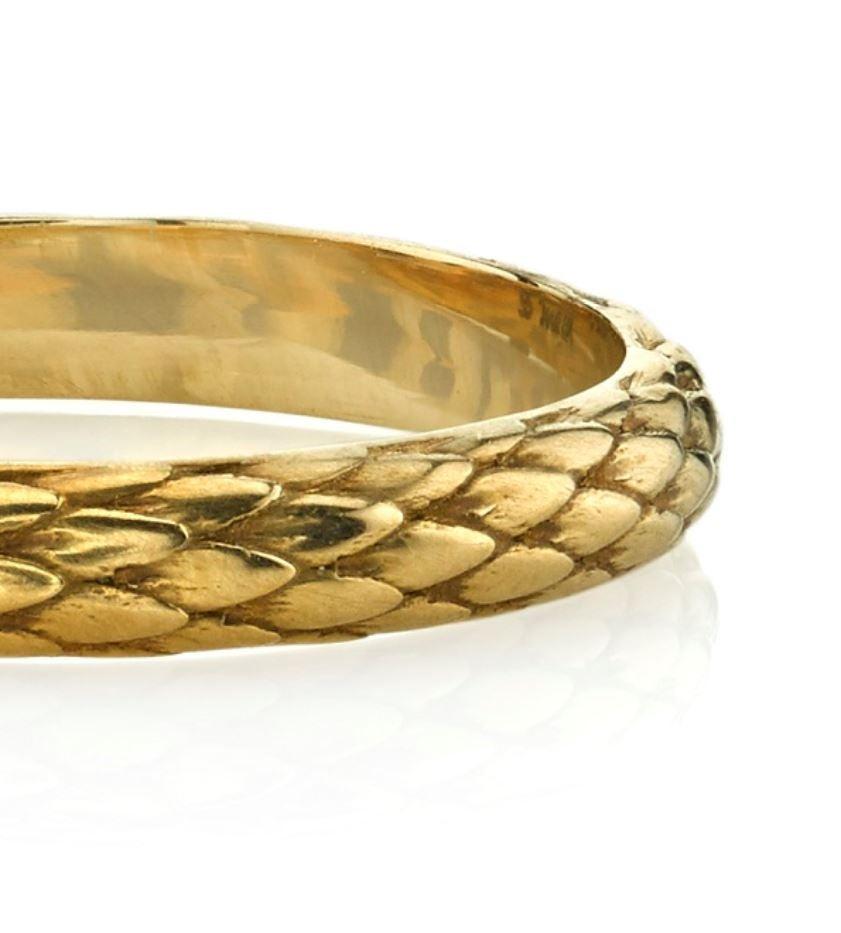 For Sale:  Handcrafted Eden Band in 18K Yellow Gold by Single Stone 2