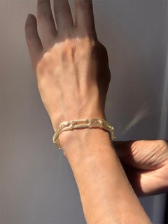 Handcrafted Solid Yellow Gold Man Chain Bracelet Made in Italy
