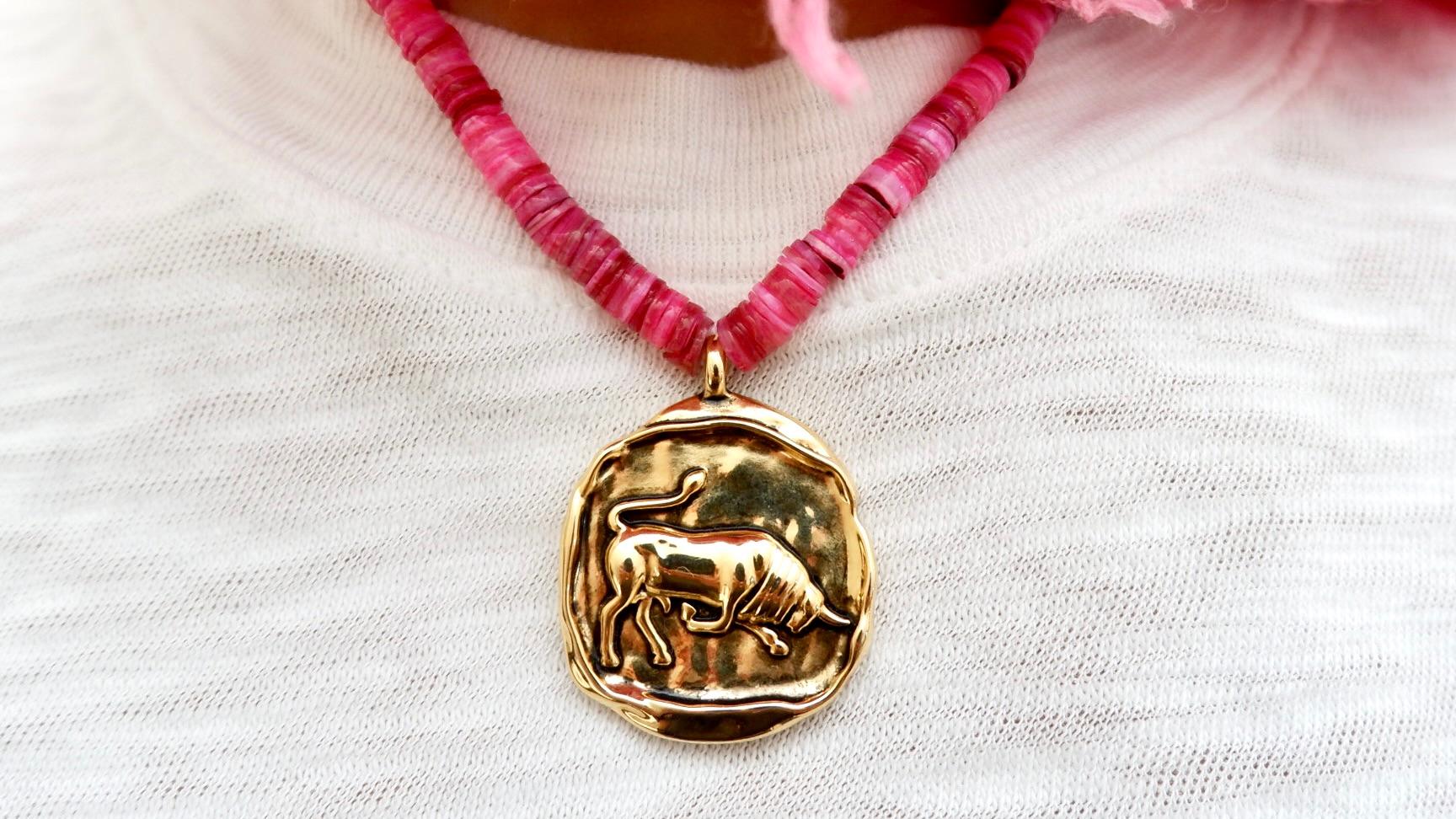 Modern Handcrafted Zodiac symbol Necklace For Sale