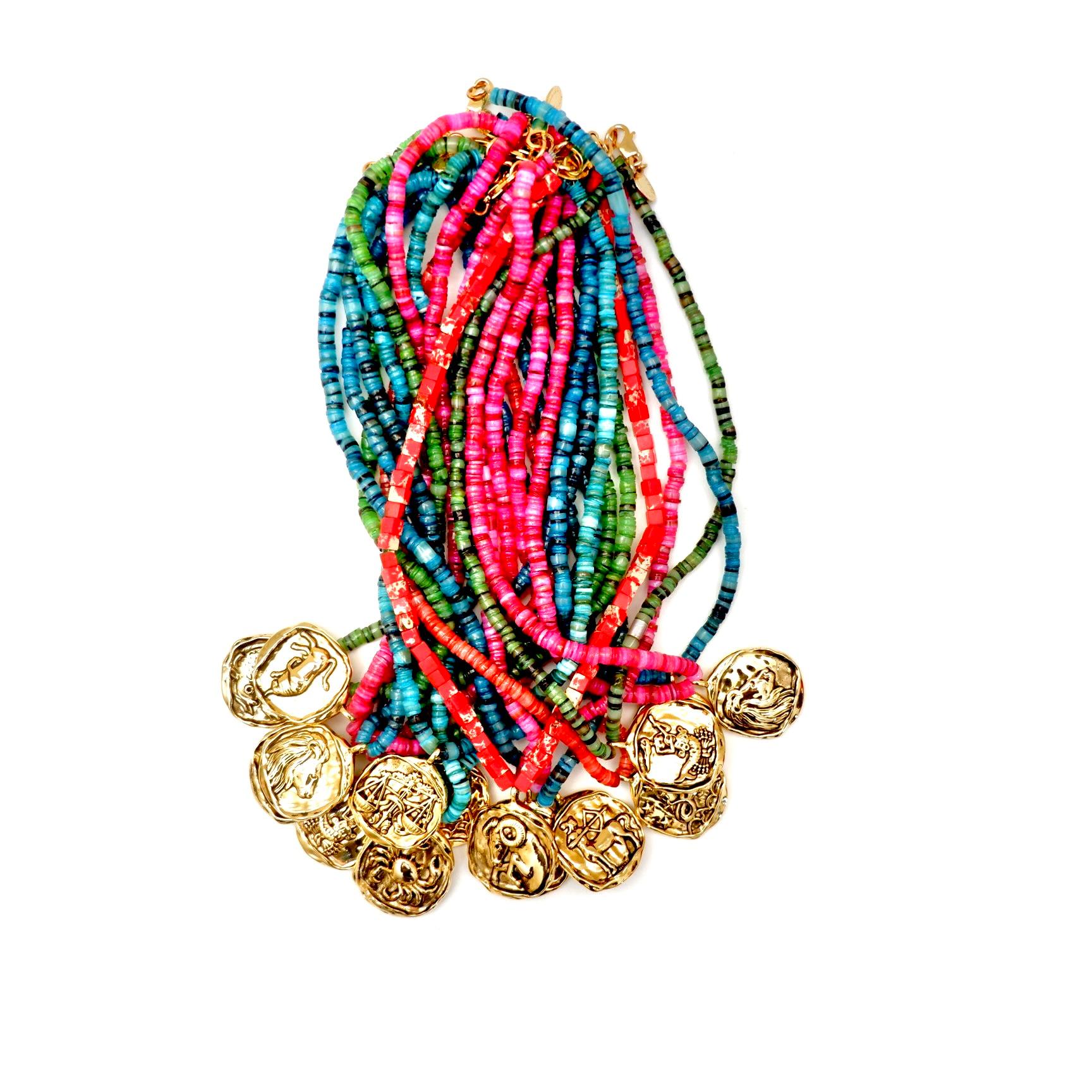 Handcrafted Zodiac symbol Necklace For Sale 1