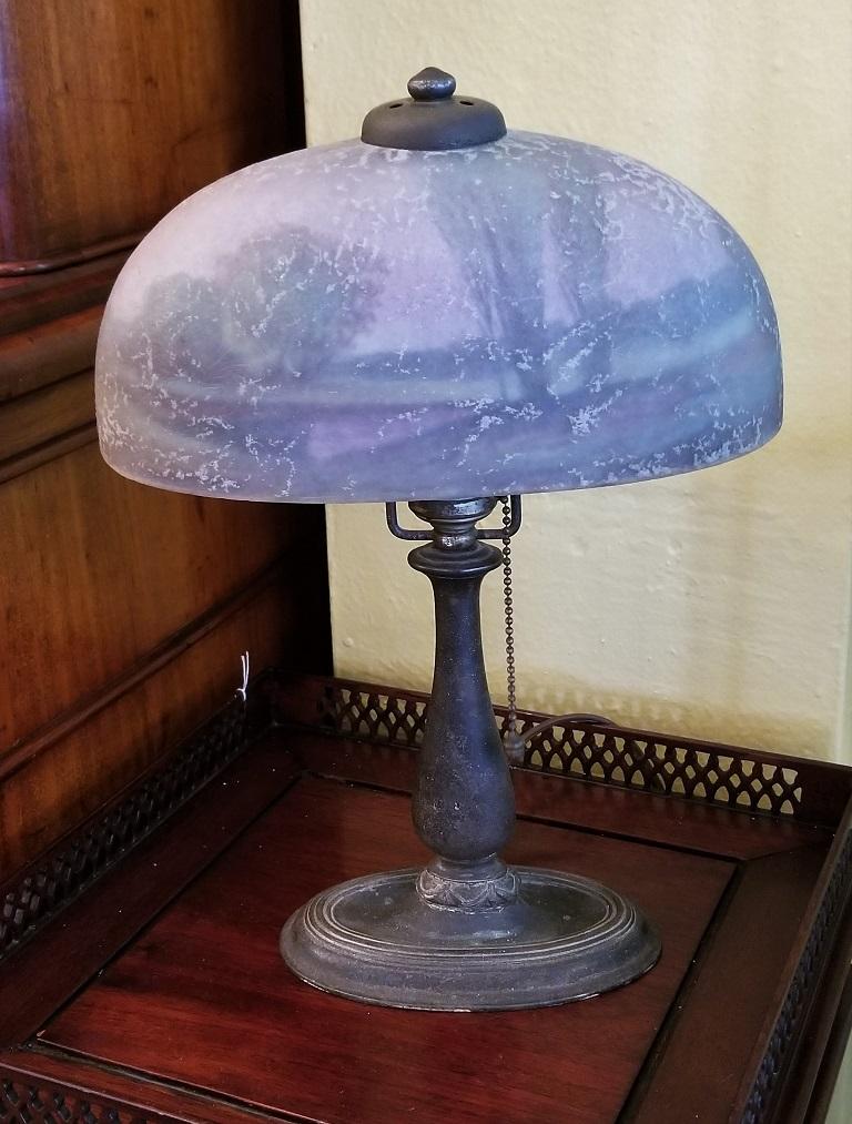 Handel Boudoir Reverse or Inside Painted Lamp 5