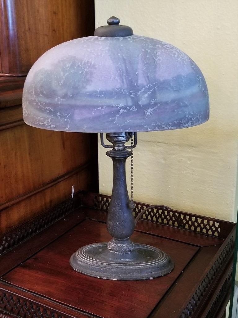 Handel Boudoir Reverse or Inside Painted Lamp 6