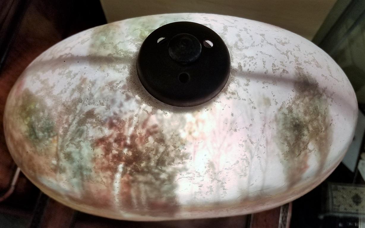 American Handel Boudoir Reverse or Inside Painted Lamp