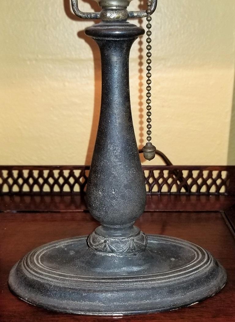 Handel Boudoir Reverse or Inside Painted Lamp In Good Condition In Dallas, TX