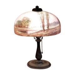 Handel Boudoir Reverse or Inside Painted Lamp