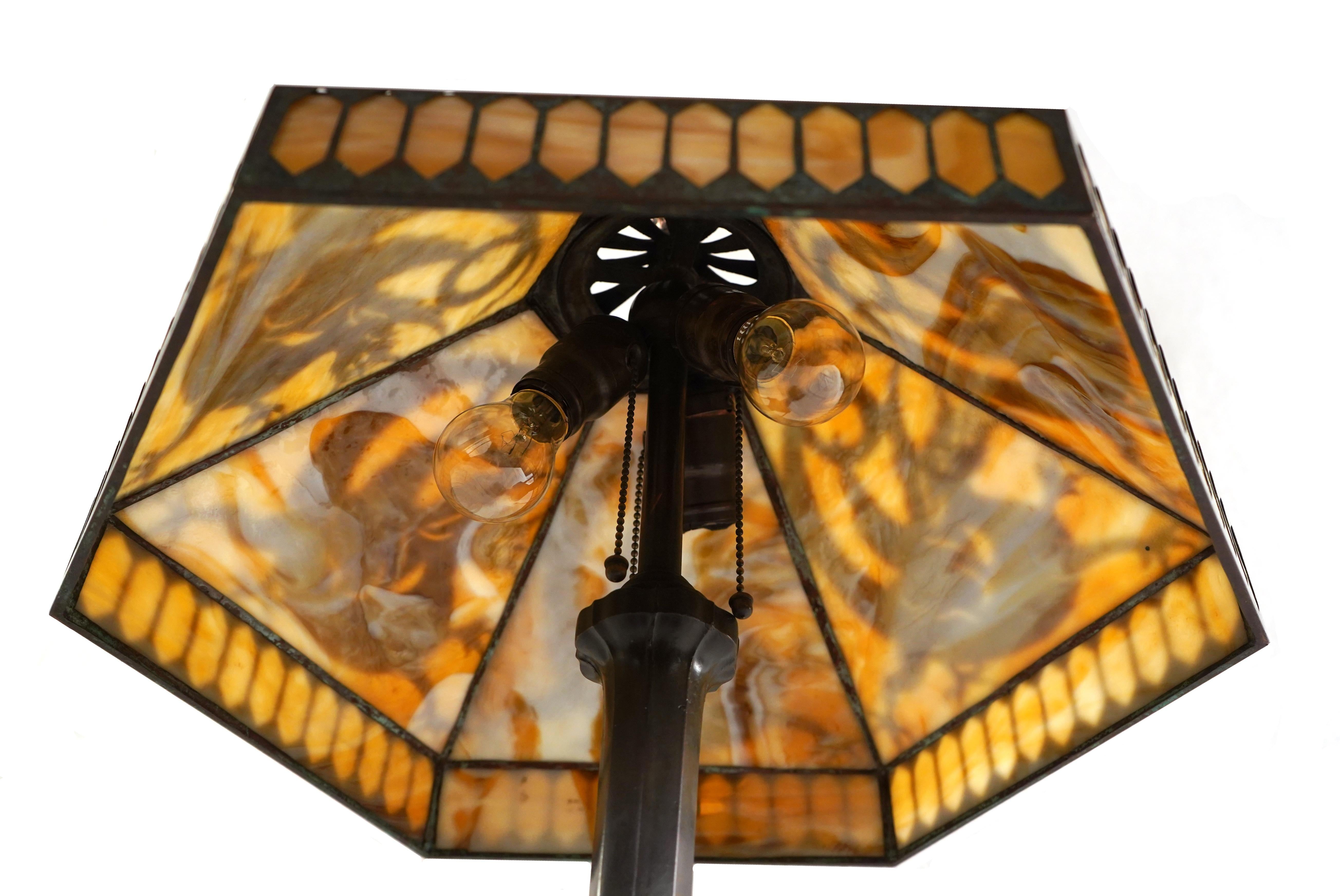 dragon stained glass lamp