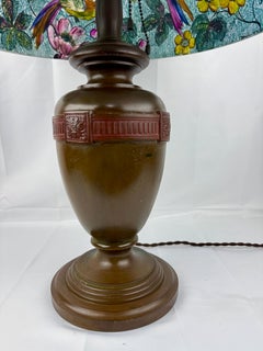 Lámpara de Sobremesa Handel Modelo 7036 "Aves del Paraíso" Pantalla y Bronce