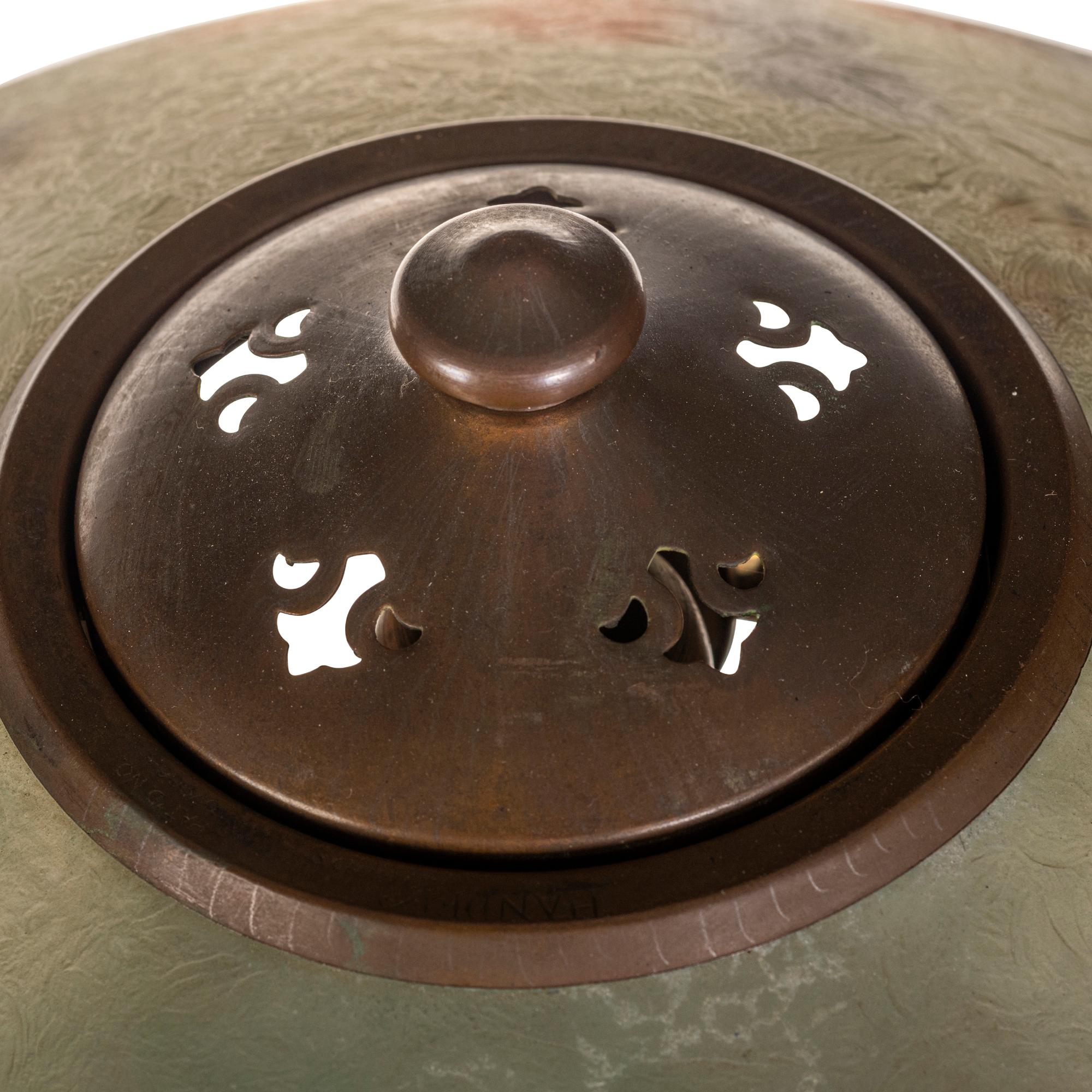 Lampada da tavolo dipinta a rovescio Handel, 1920 circa in vendita 2