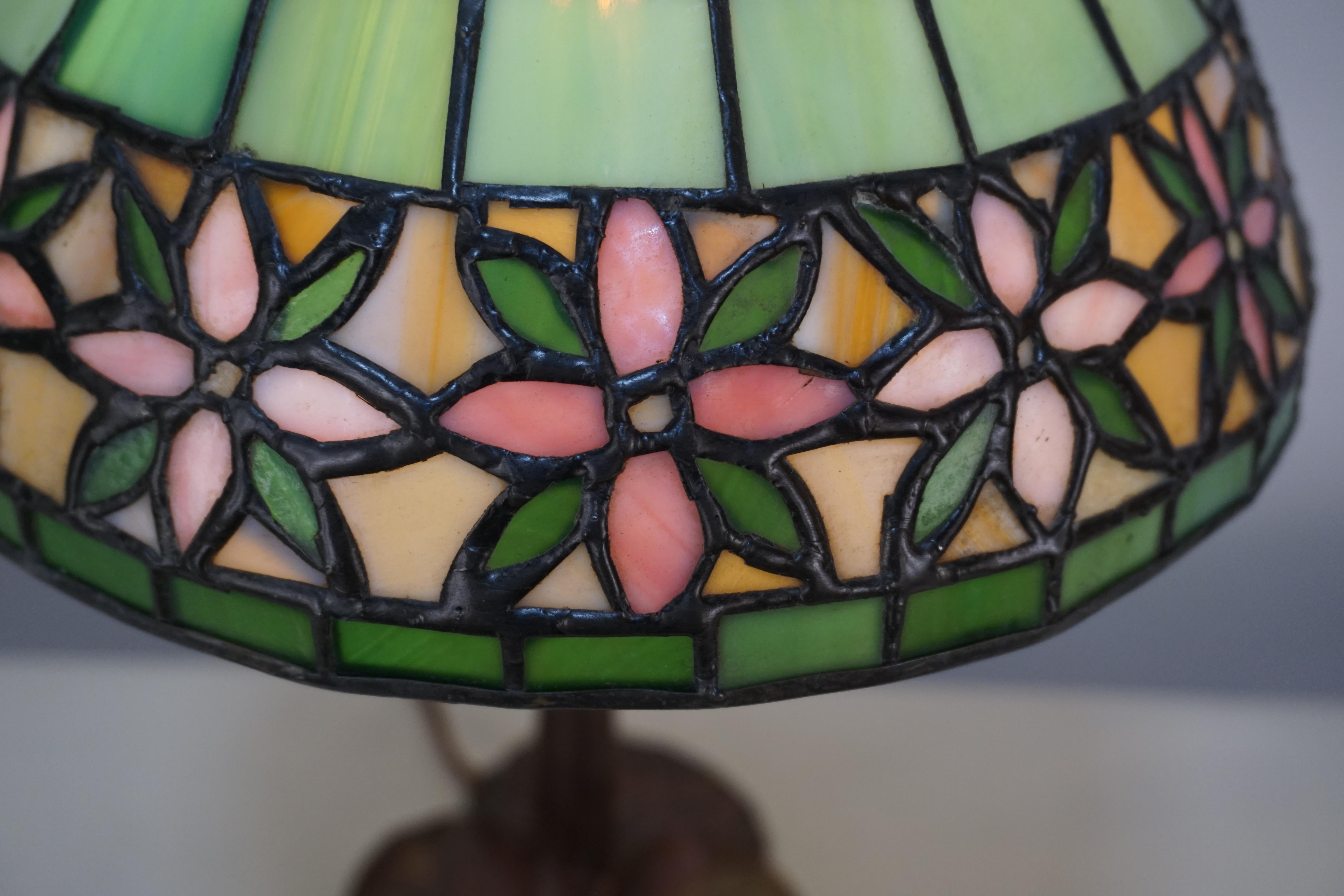 Handel Stained Glass Table Lamp For Sale 1