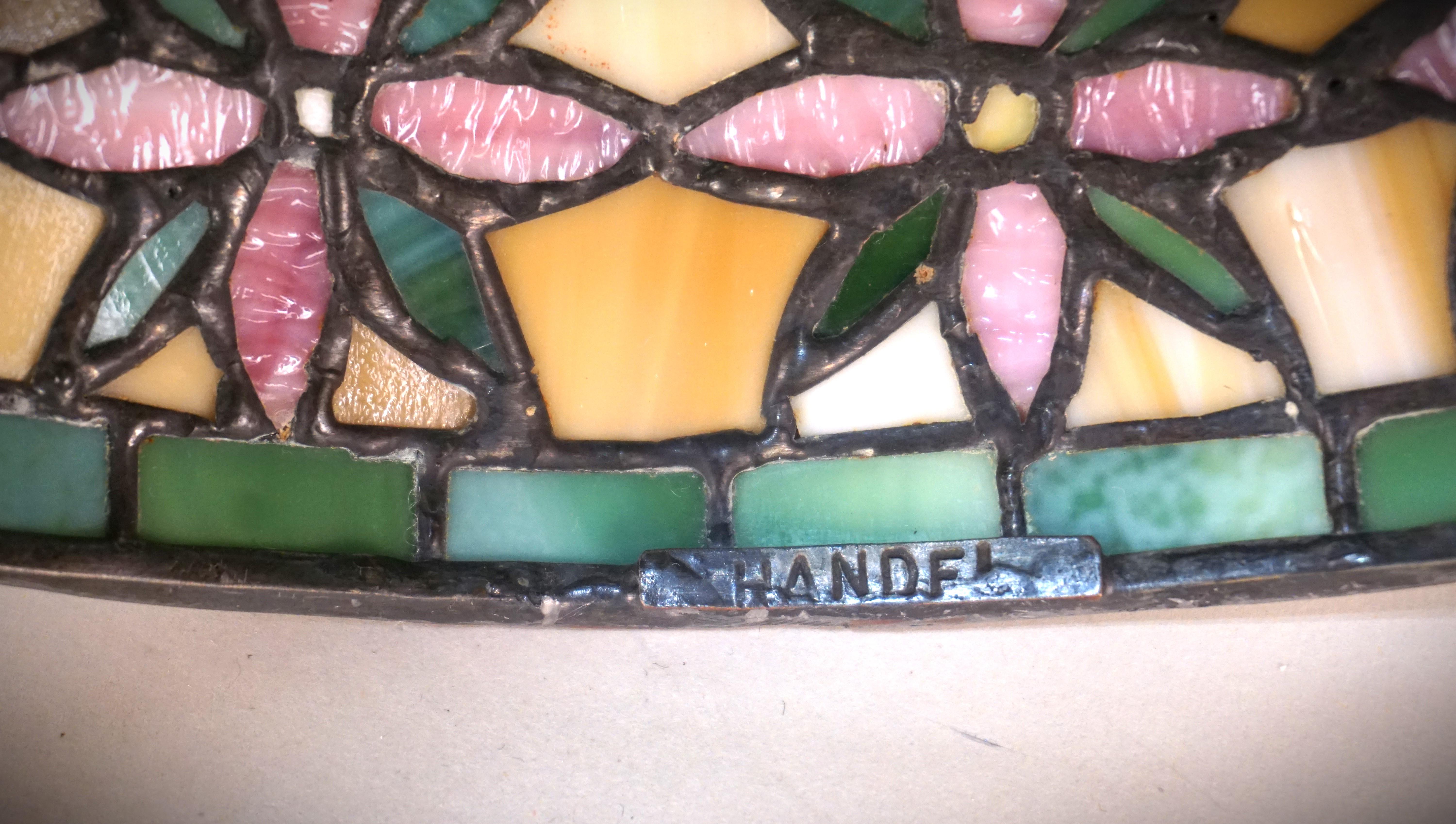 Handel Stained Glass Table Lamp For Sale 3