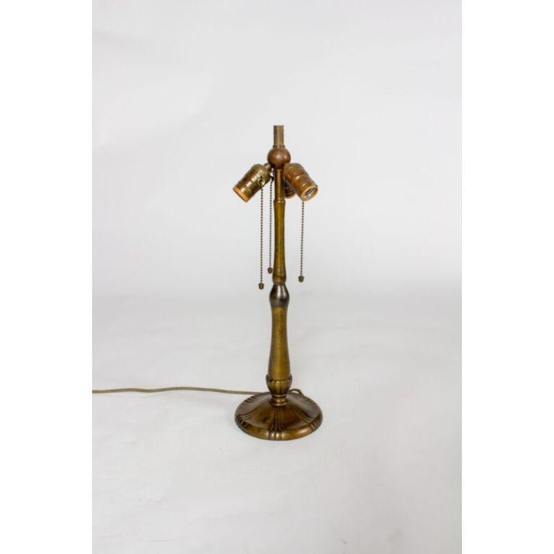 American Handel Table Lamp with Reverse Painted Teal Parrot Shade