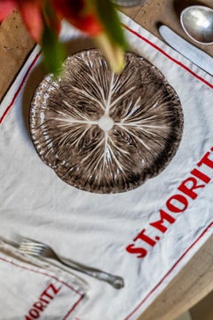 Mantel individual y servilleta de algodón bordados a mano St. Moritz