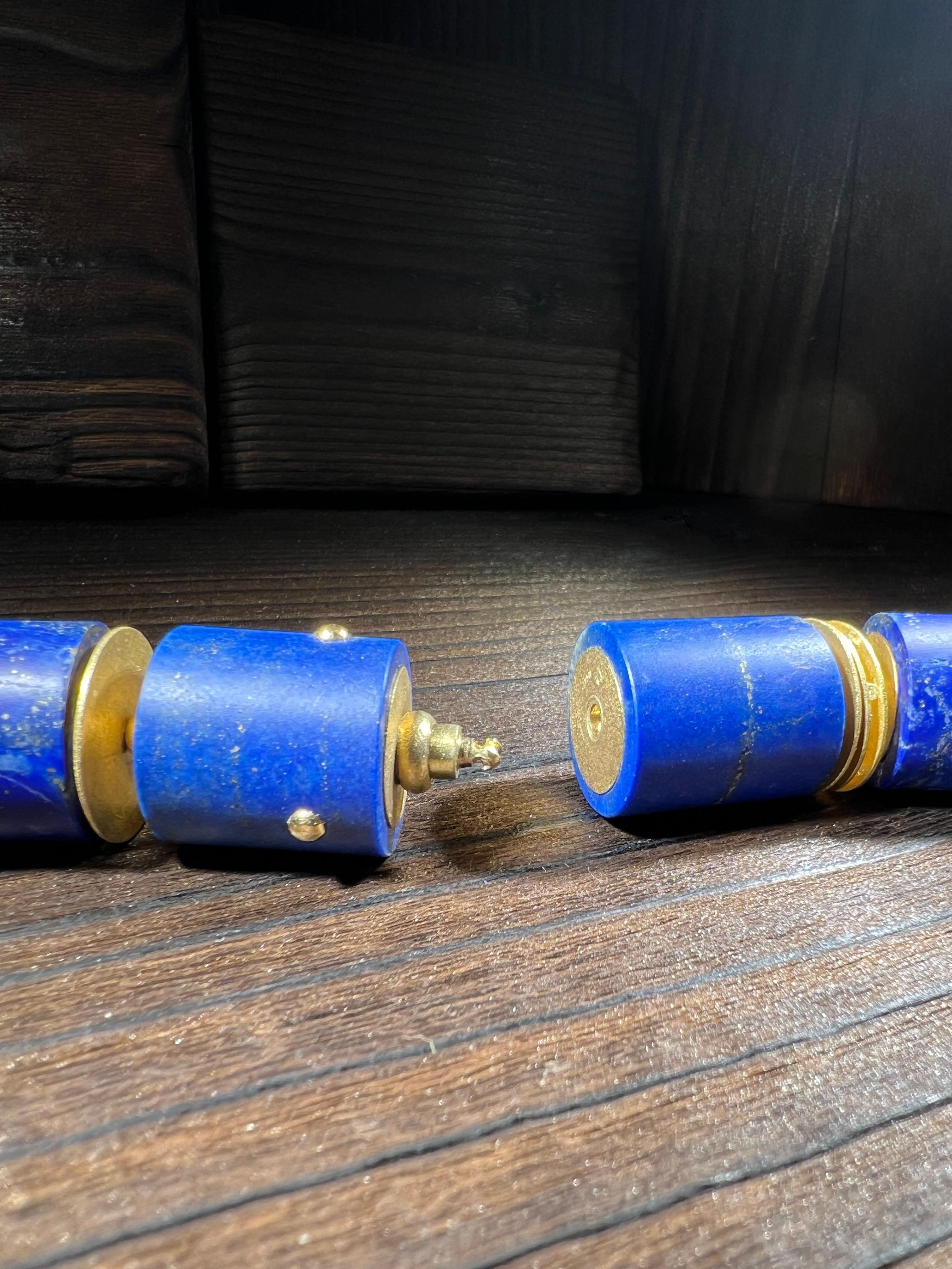da uomo o donna Taglia a mano in oro 18k (549 carati di lapislazzuli e 23 diamanti) in vendita