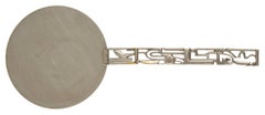 Handheld Mirror Hagenauer Austrian Brass circa late 1920s Relief Handle Art Deco