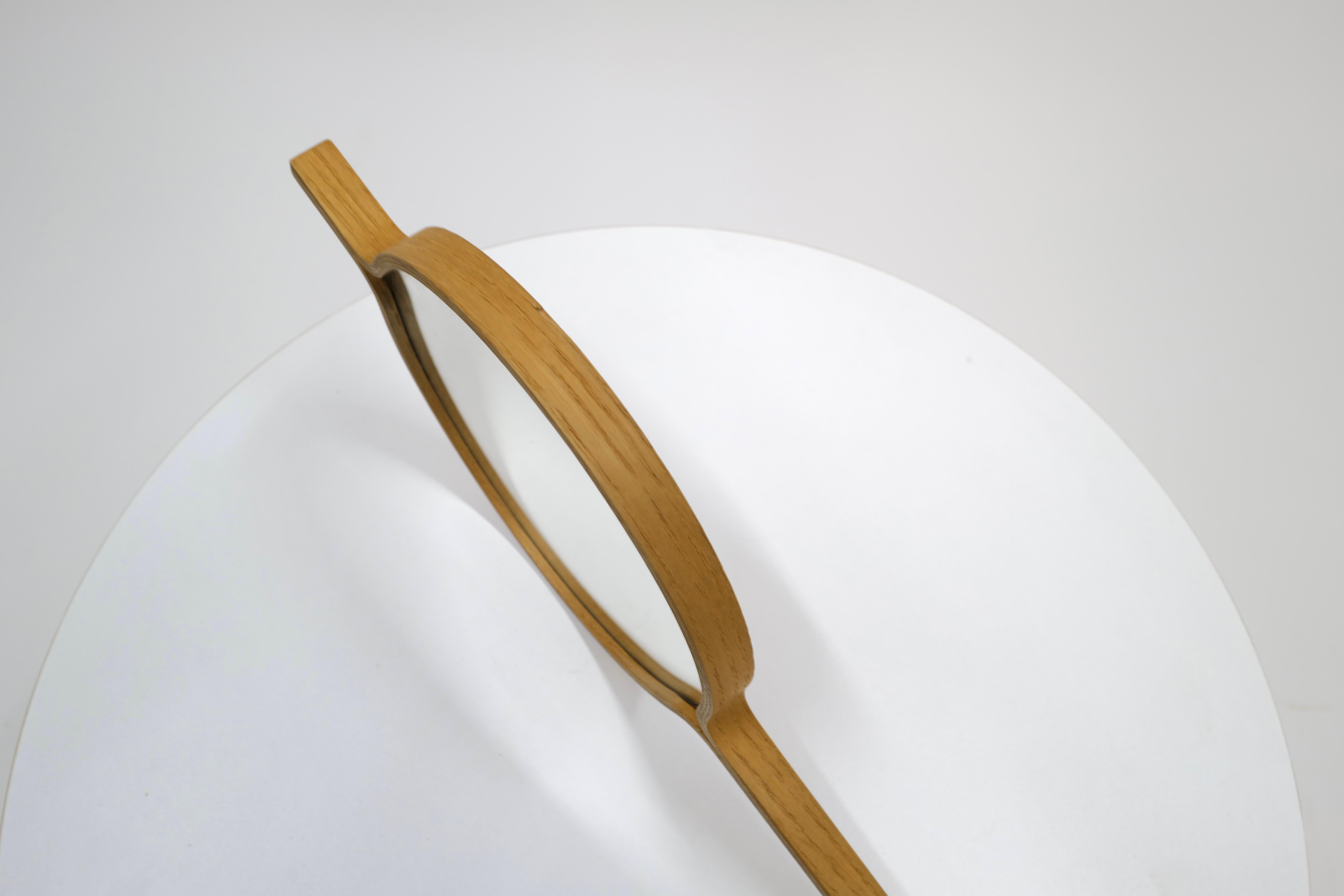 Mid-Century Modern Handheld White Oak Mirror by Jørgen Gammelgaard For Sale