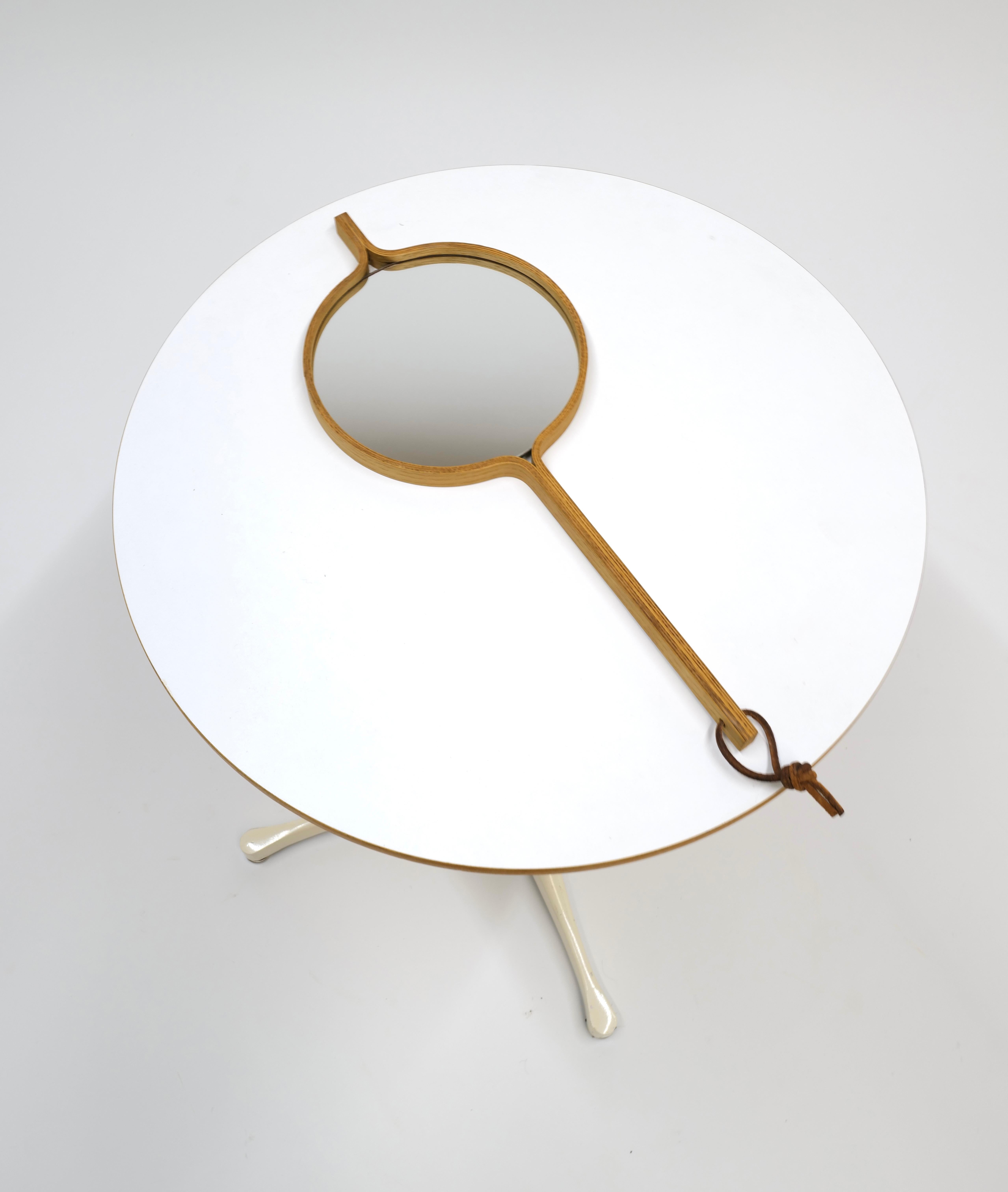 Danish Handheld White Oak Mirror by Jørgen Gammelgaard For Sale