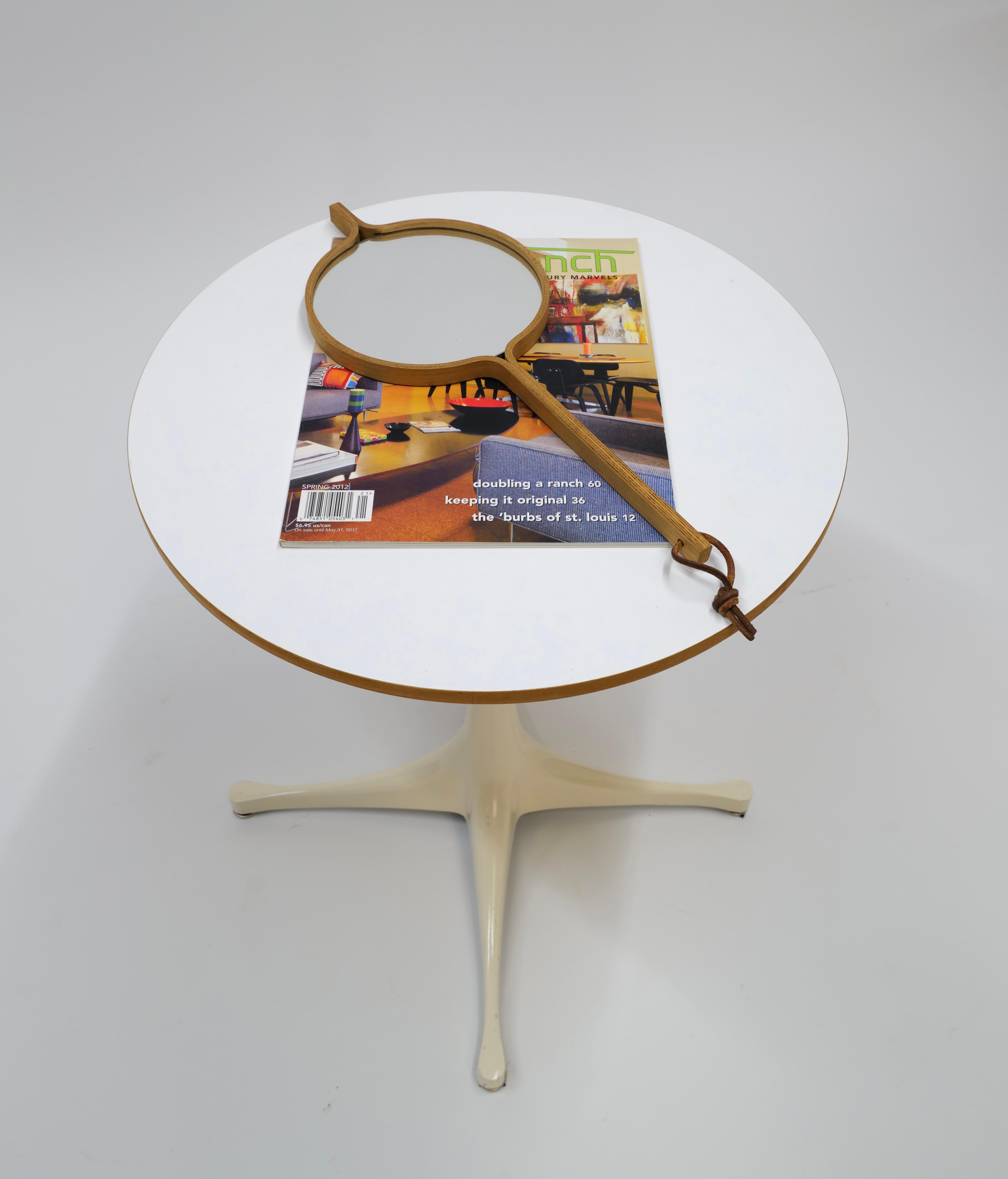 Handheld White Oak Mirror by Jørgen Gammelgaard For Sale 2