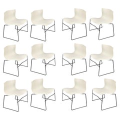 Handkerchief Chairs in White by Massimo Vignelli for Knoll Post Modern