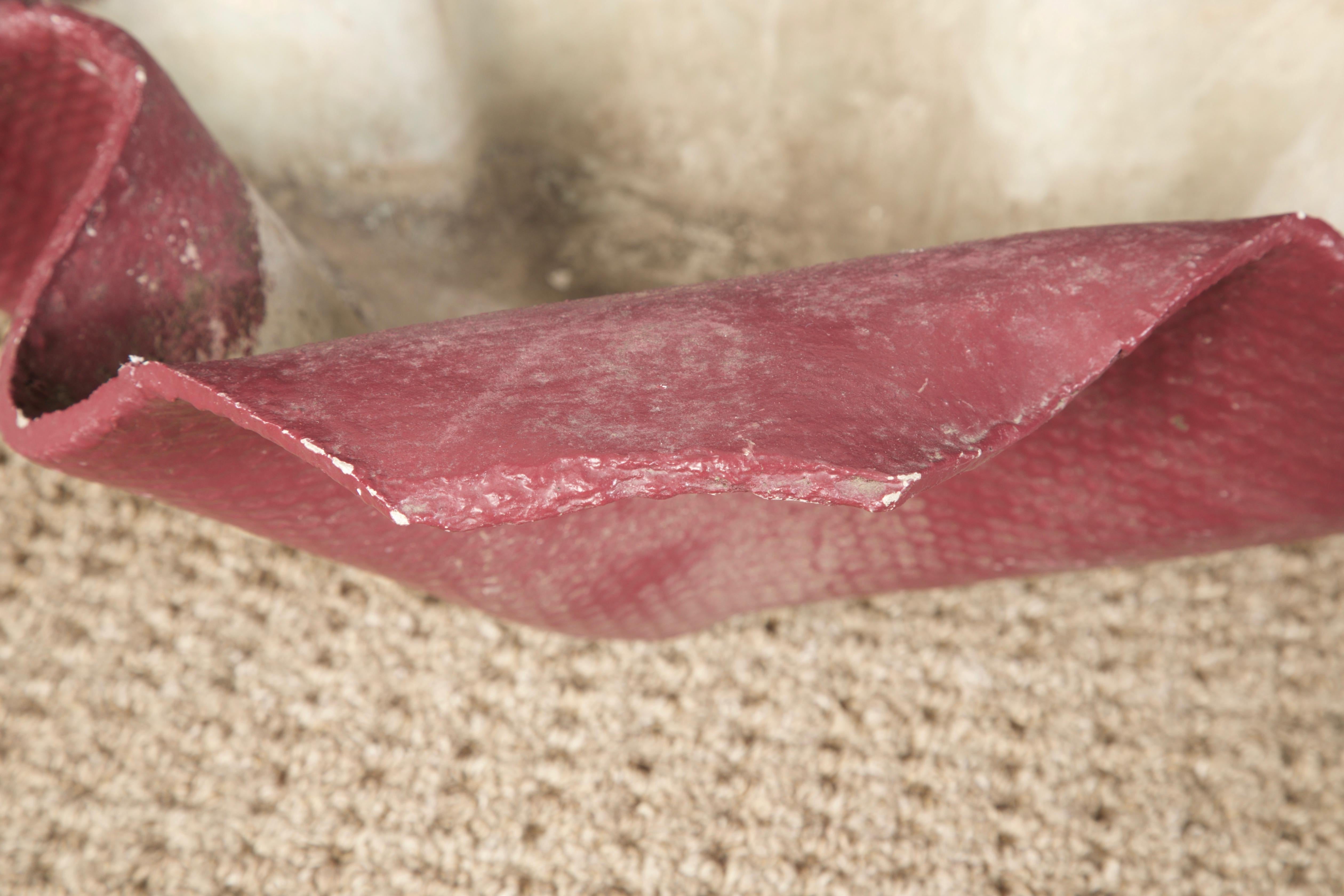 'Handkerchief' Concrete Planter in Red by Willy Guhl for Eternit, c. 1968 9