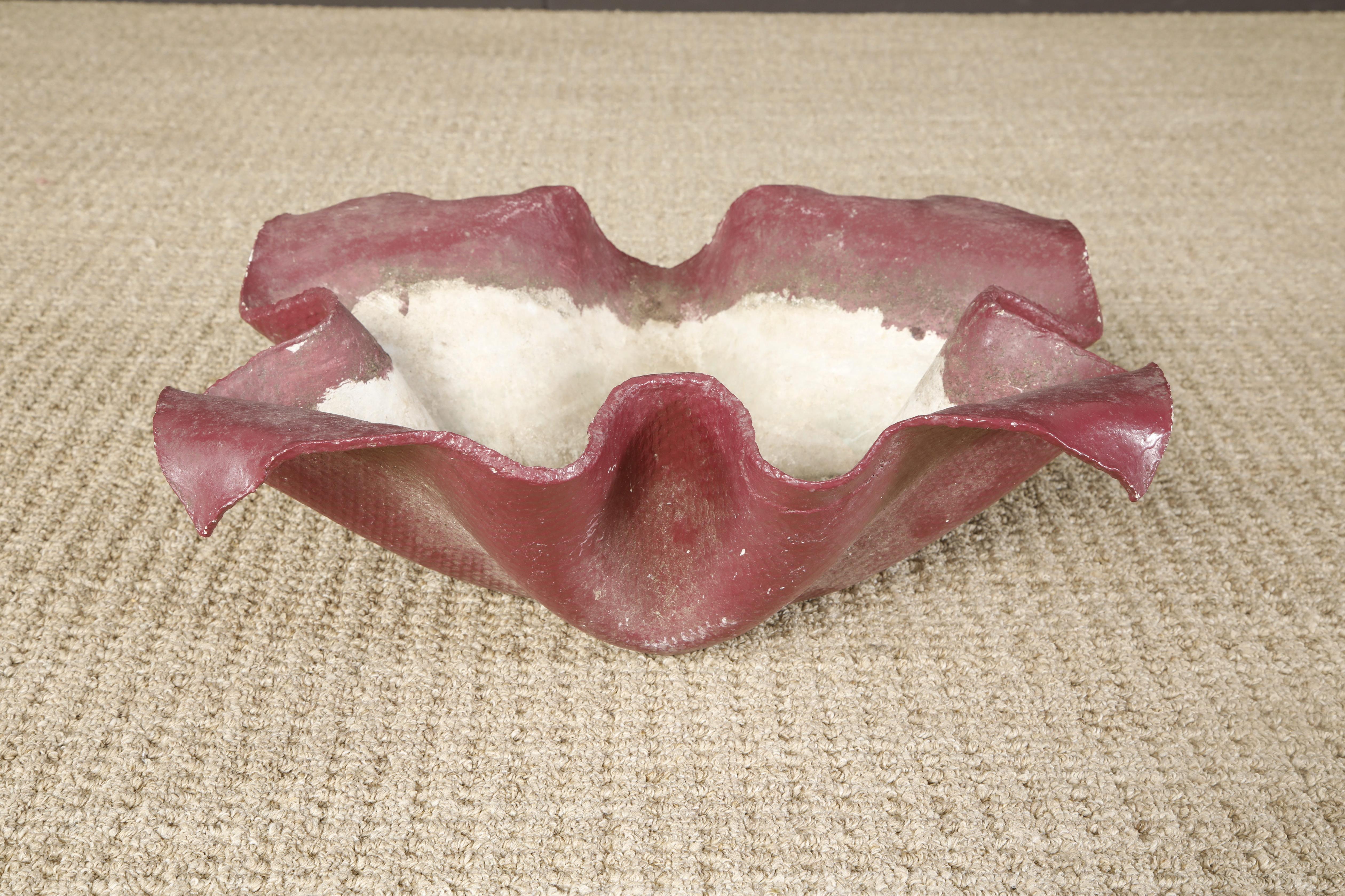 Modern 'Handkerchief' Concrete Planter in Red by Willy Guhl for Eternit, c. 1968