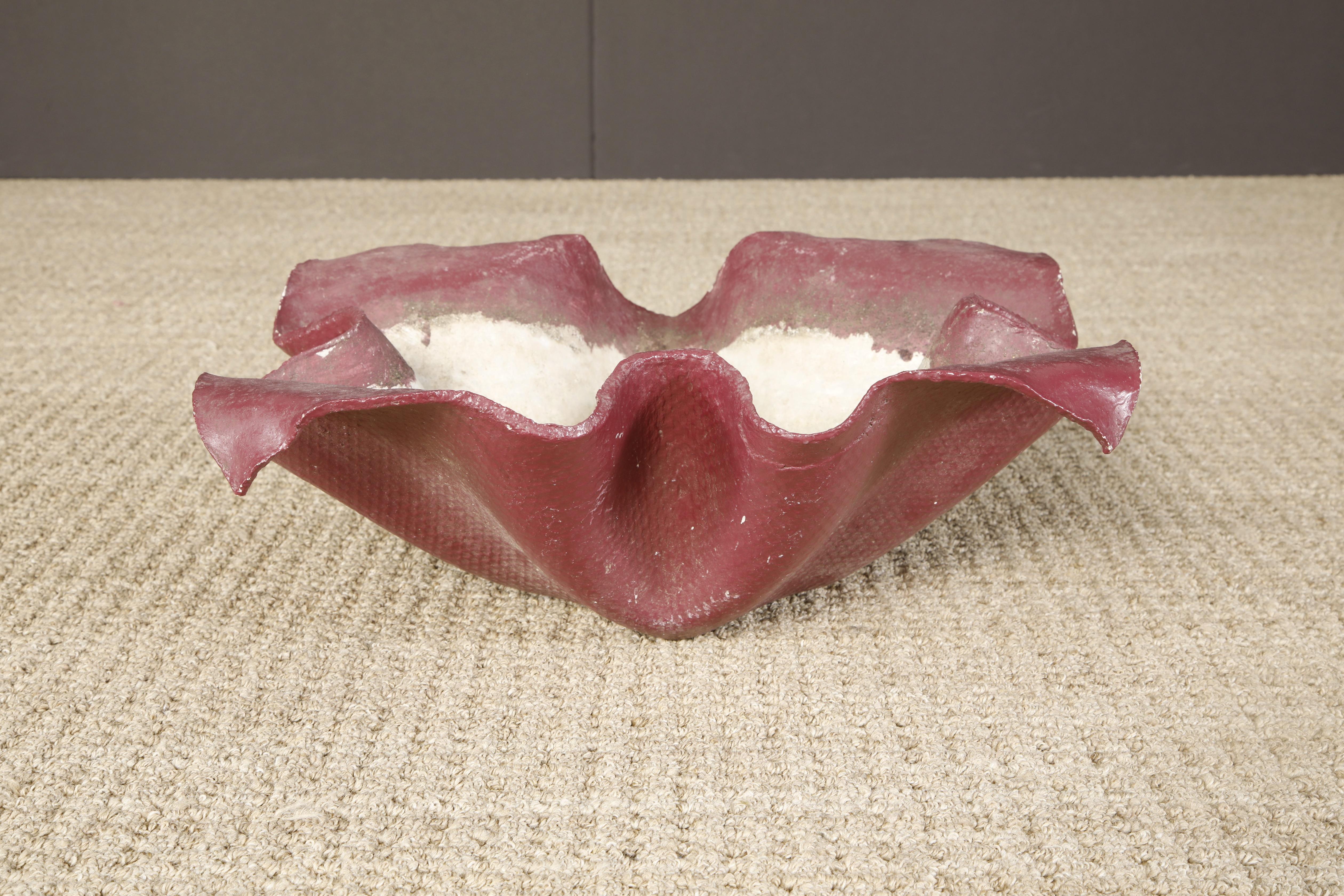 'Handkerchief' Concrete Planter in Red by Willy Guhl for Eternit, c. 1968 In Good Condition In Los Angeles, CA