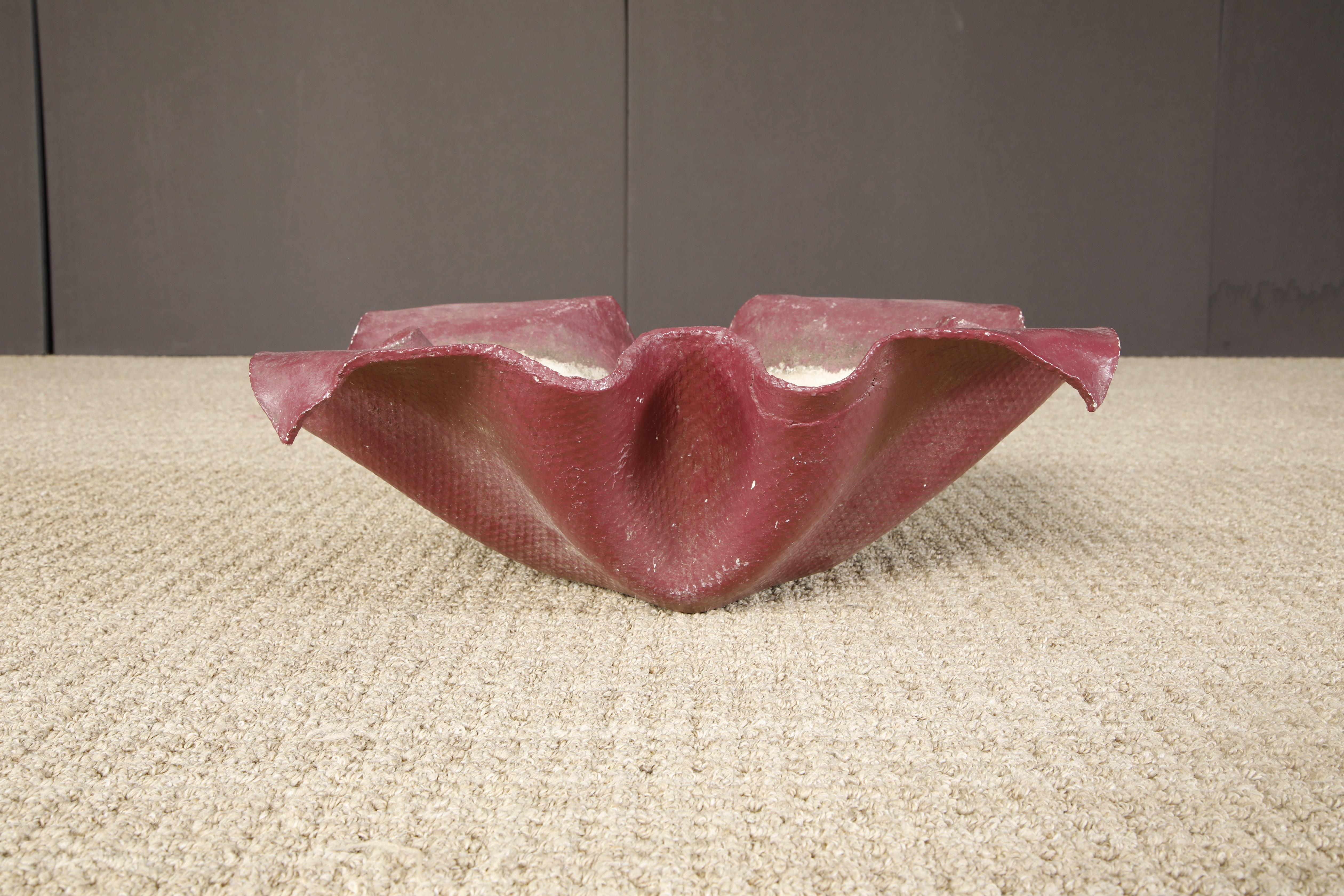 Mid-20th Century 'Handkerchief' Concrete Planter in Red by Willy Guhl for Eternit, c. 1968