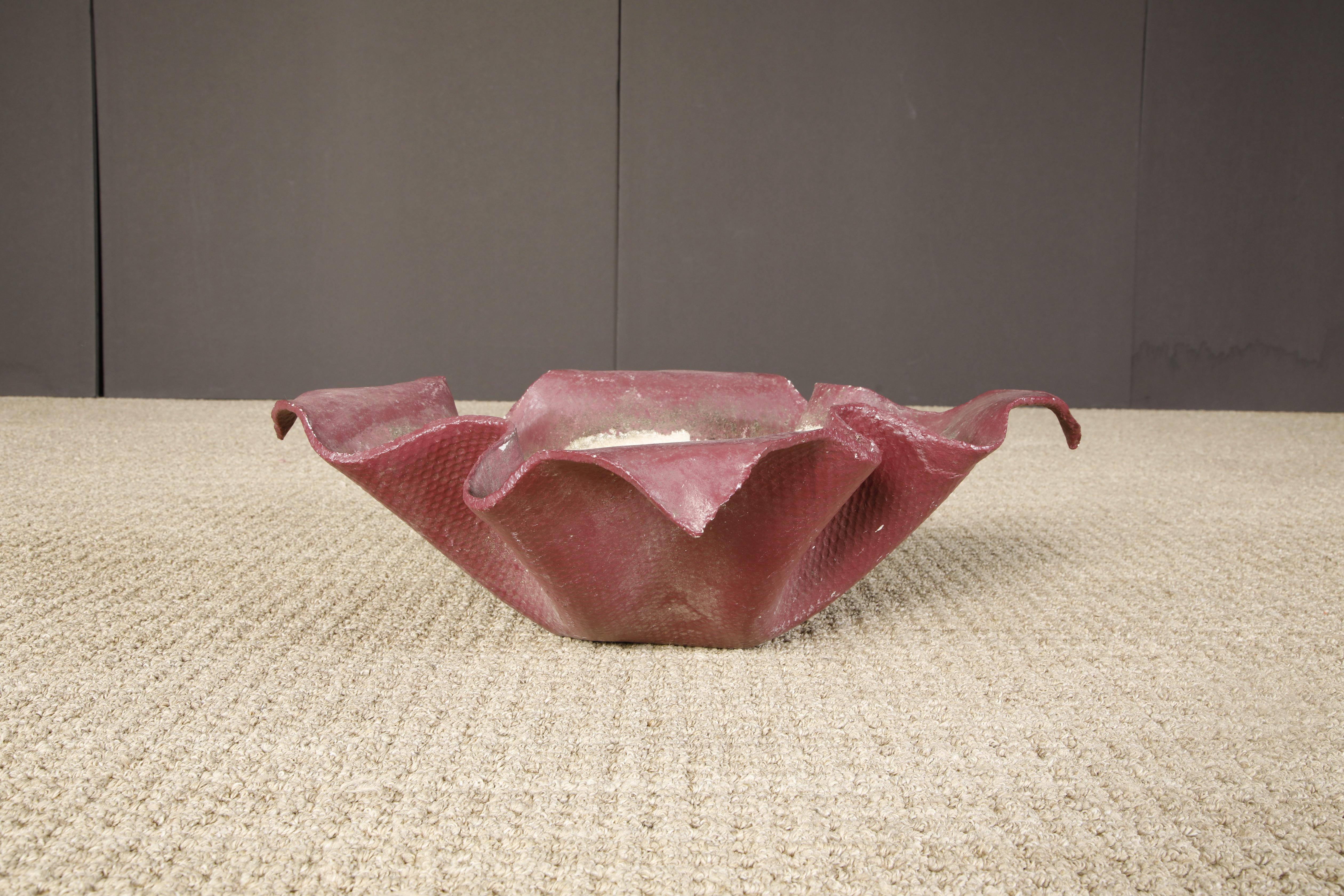 'Handkerchief' Concrete Planter in Red by Willy Guhl for Eternit, c. 1968 3