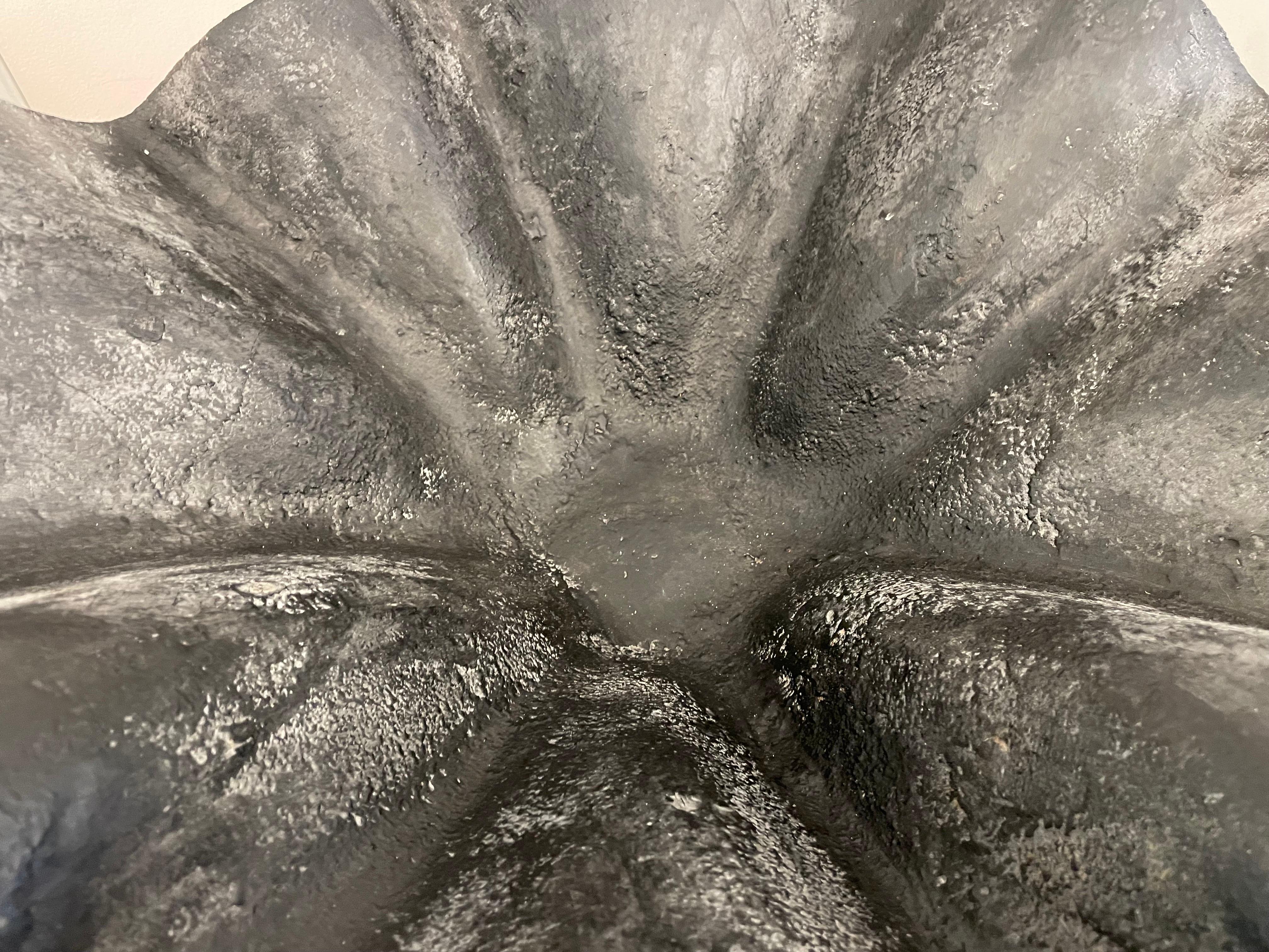 Handkerchief Design Iron Bowl in the Style of Willy Guhl In Good Condition For Sale In North Miami, FL